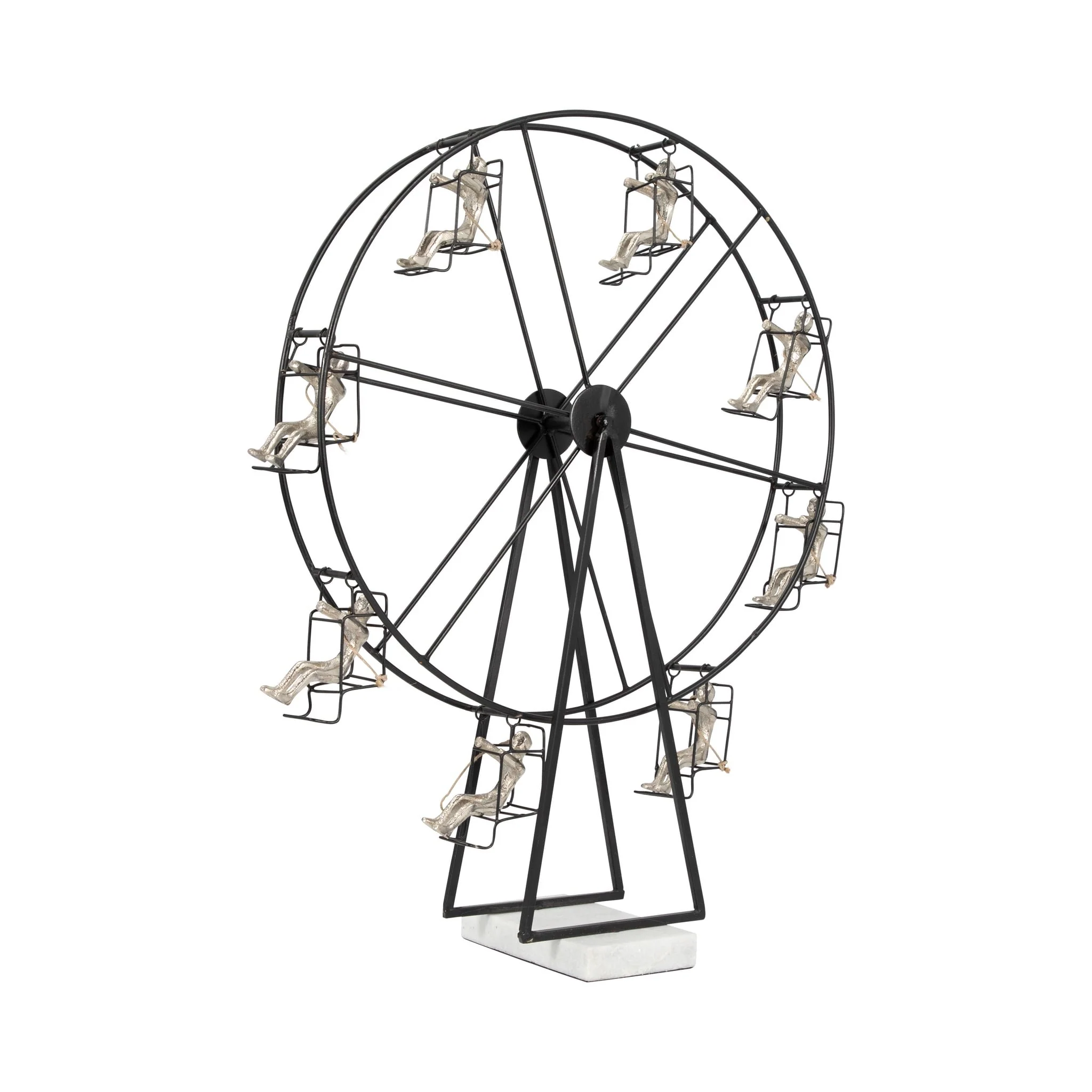 Metal, 23" Ferris Wheel, Black - Image 2