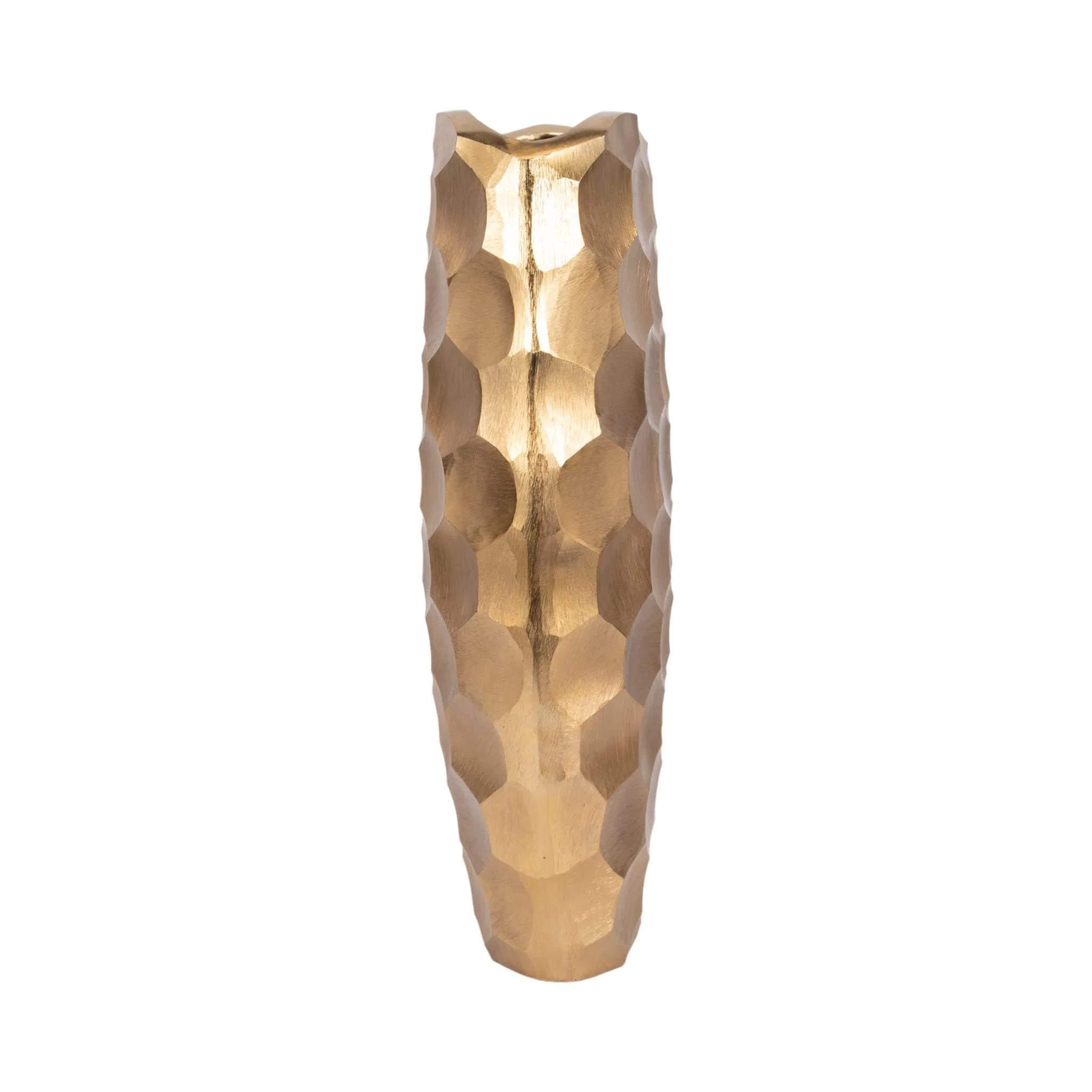 Metal, 24"  Honeycomb Vase, Gold - Image 4