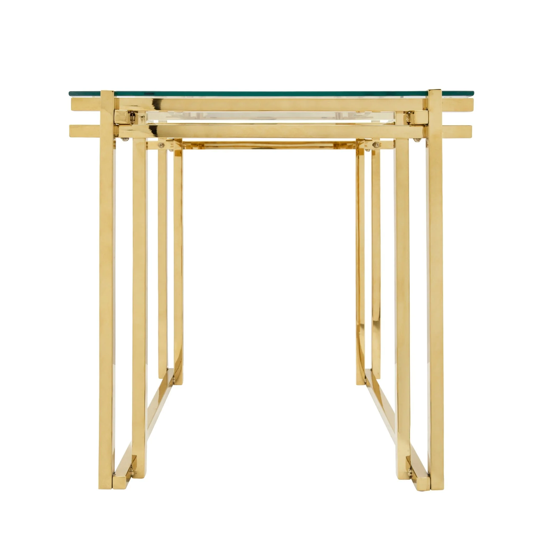Metal 24" Side Table, Gold - Image 3