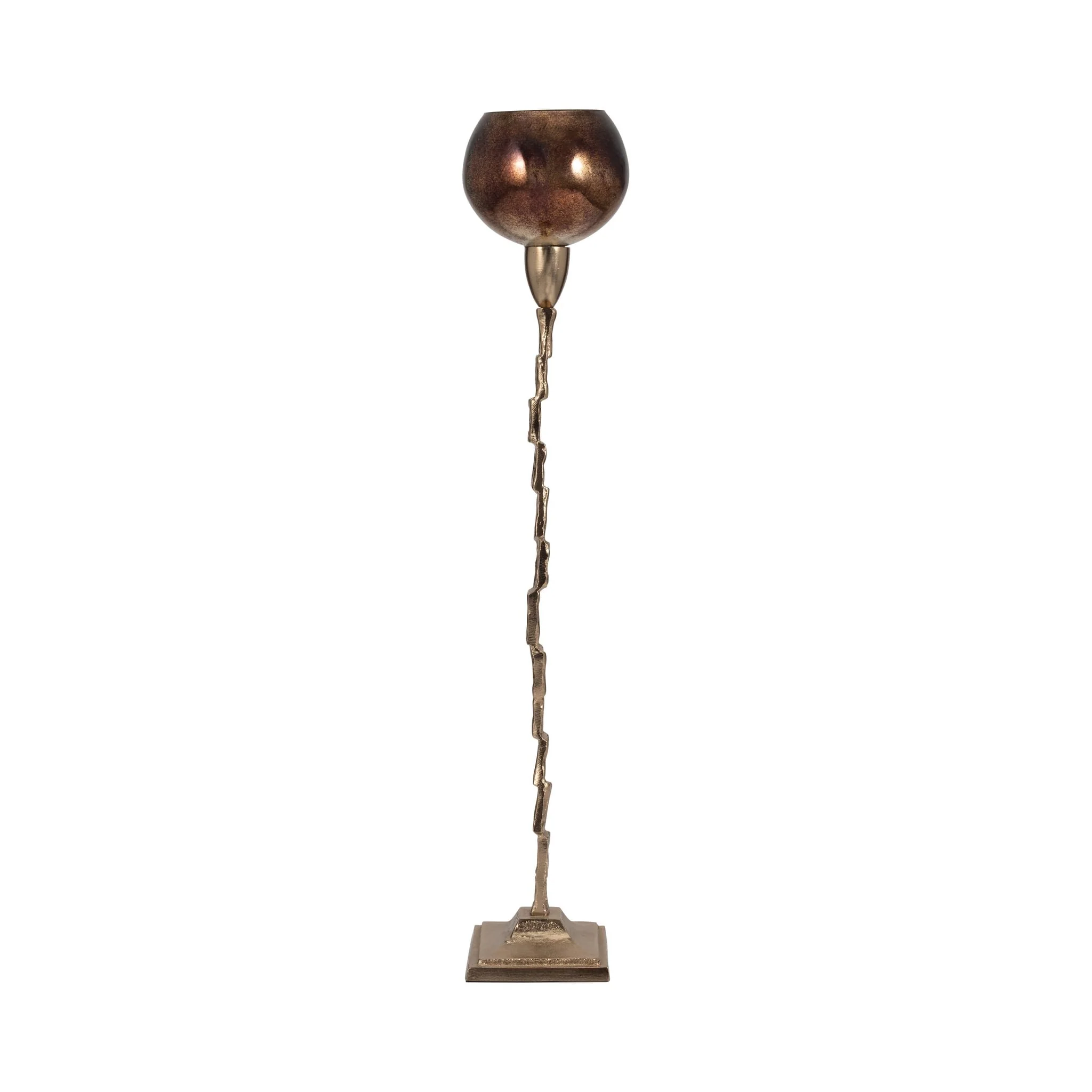 Metal, 24" Tealight Holder W/ Base, Gold - Image 3