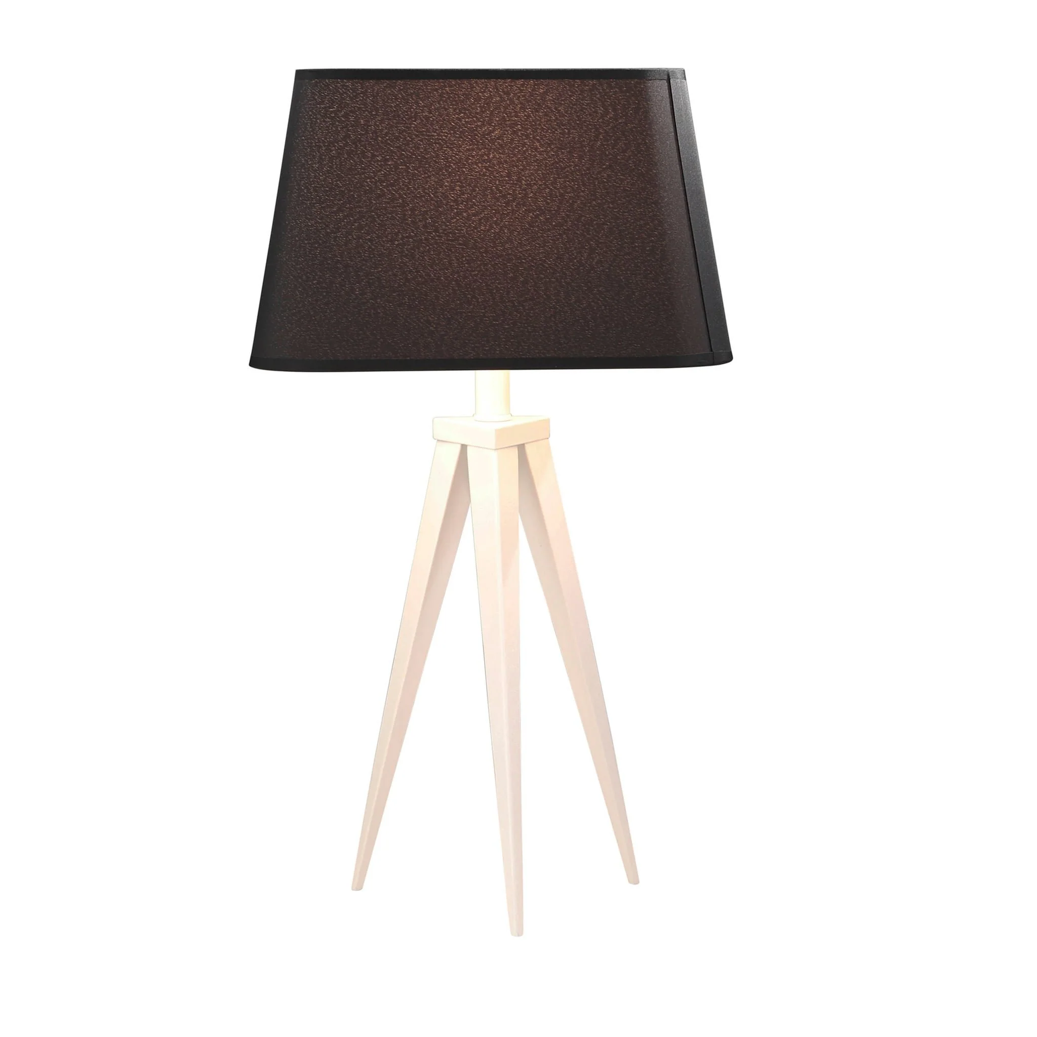 Metal 24" Tripod Table Lamp, White/black - Image 3