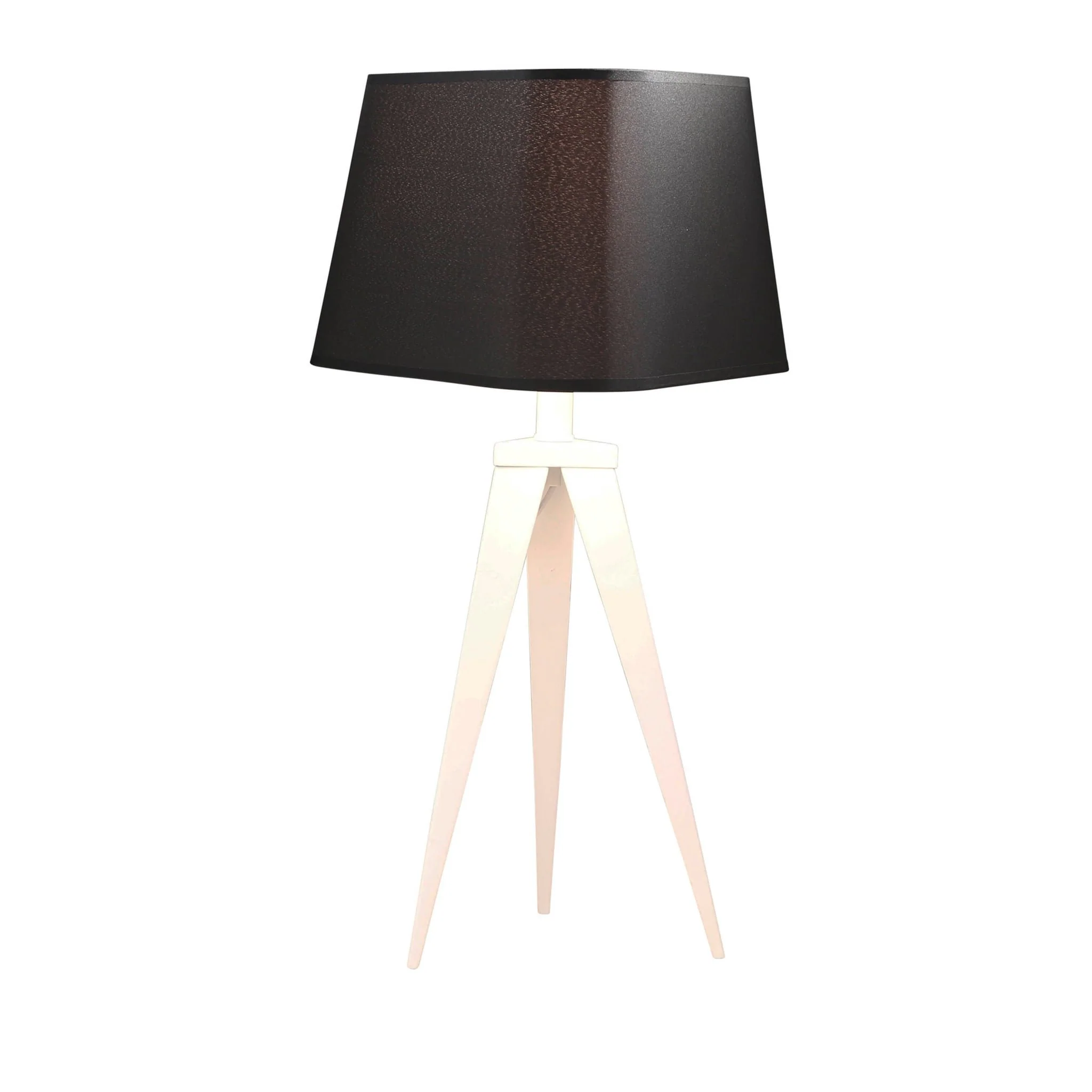 Metal 24" Tripod Table Lamp, White/black - Image 4