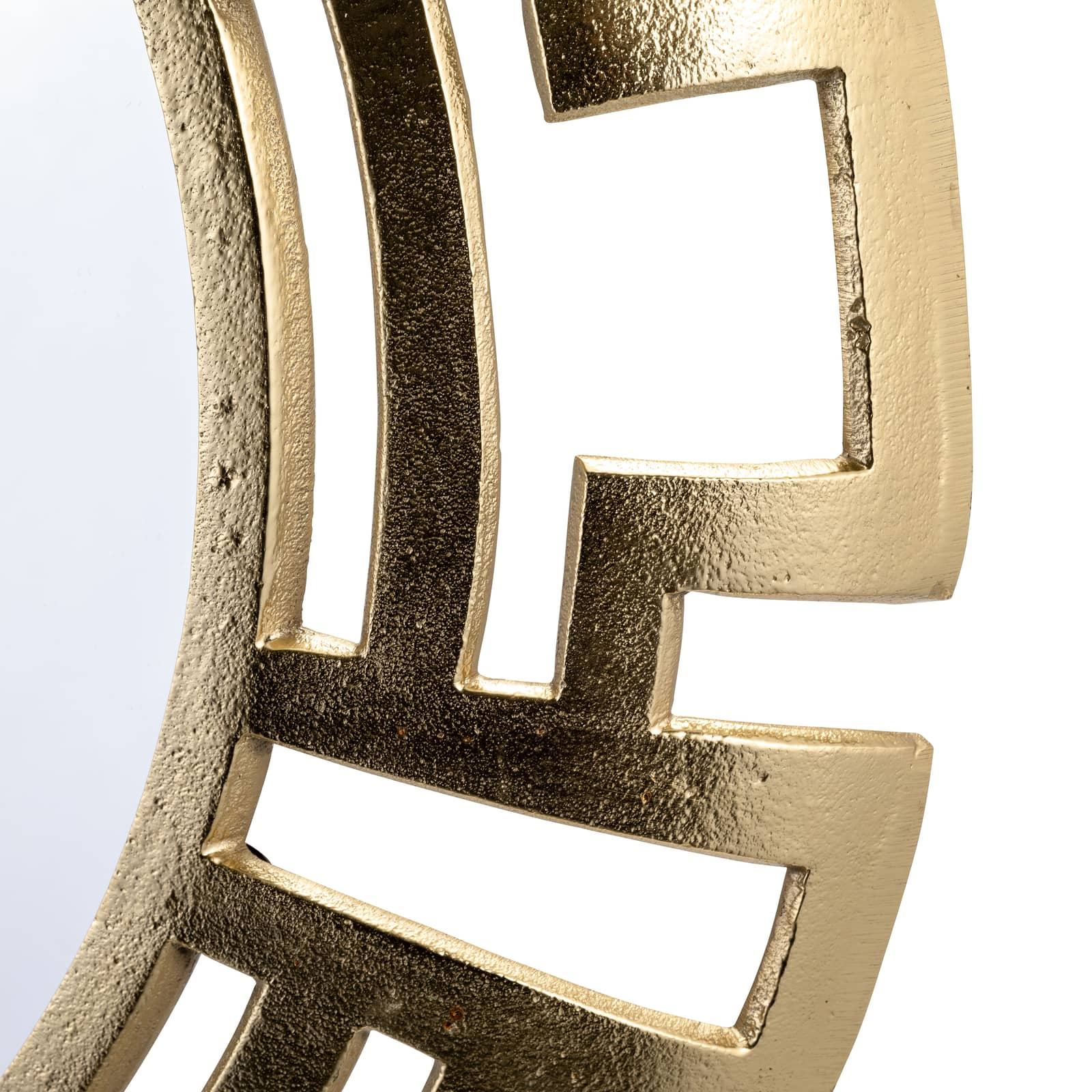 Metal, 24"d Tribal Round Mirror, Gold - Image 5