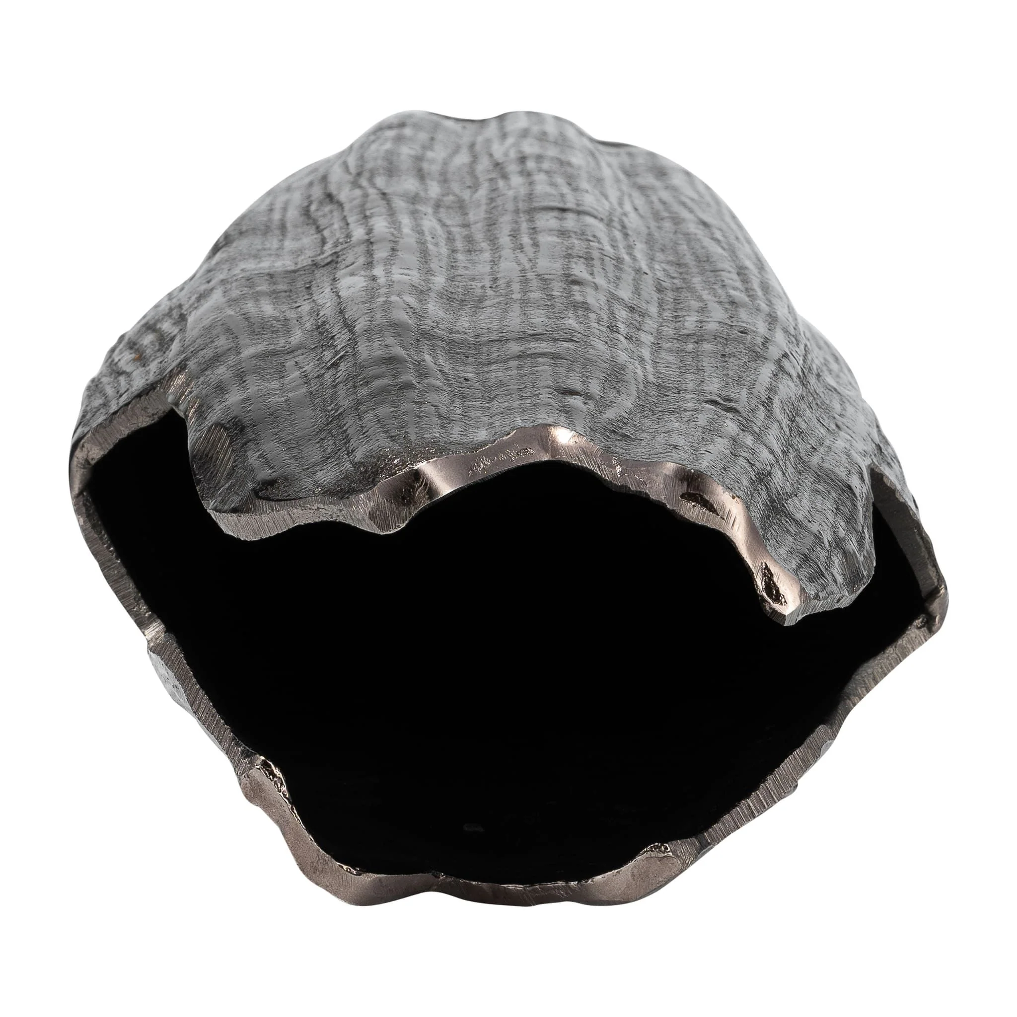Metal, 24"h, Abstract Ridged Vase,blk Nickel - Image 6
