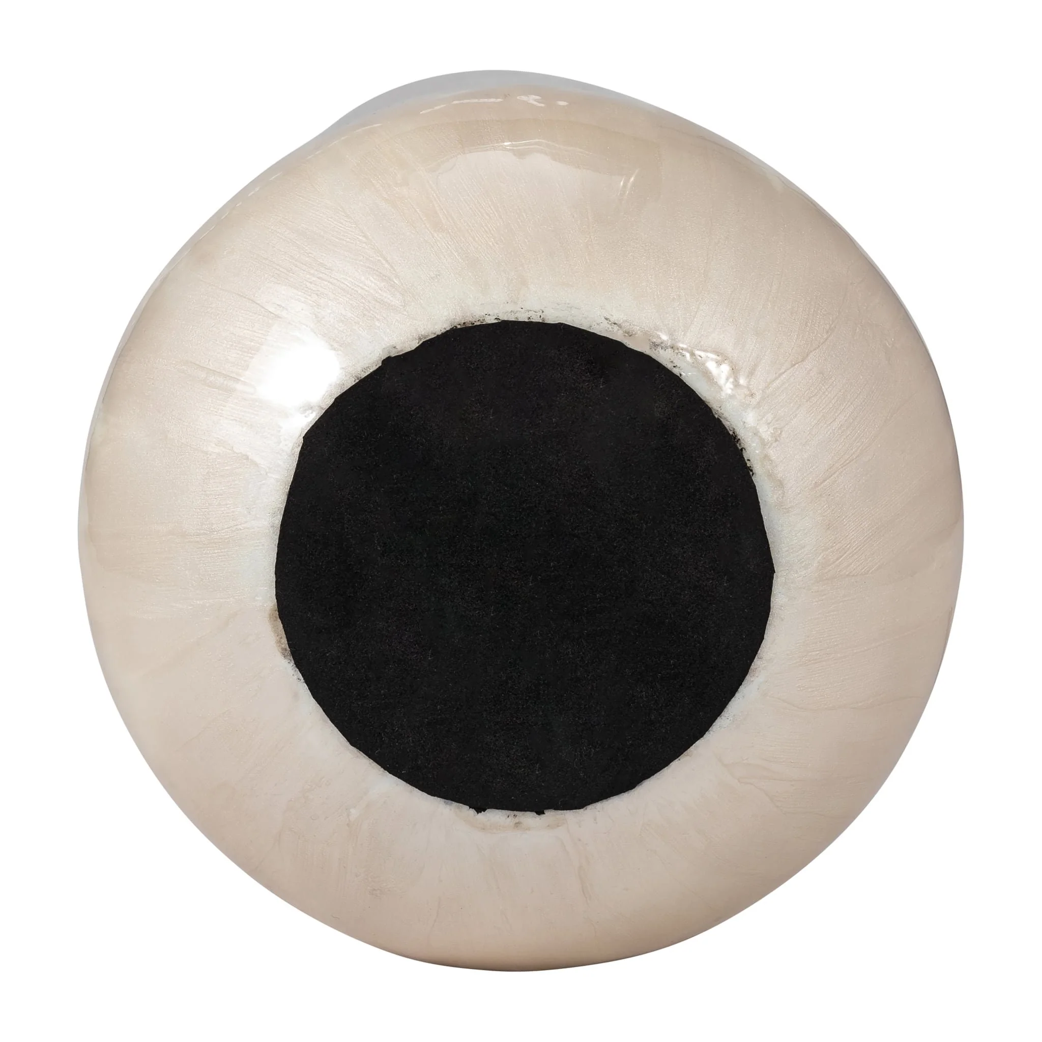 Metal 24"h Alabastron Vase, Pearl White - Image 6