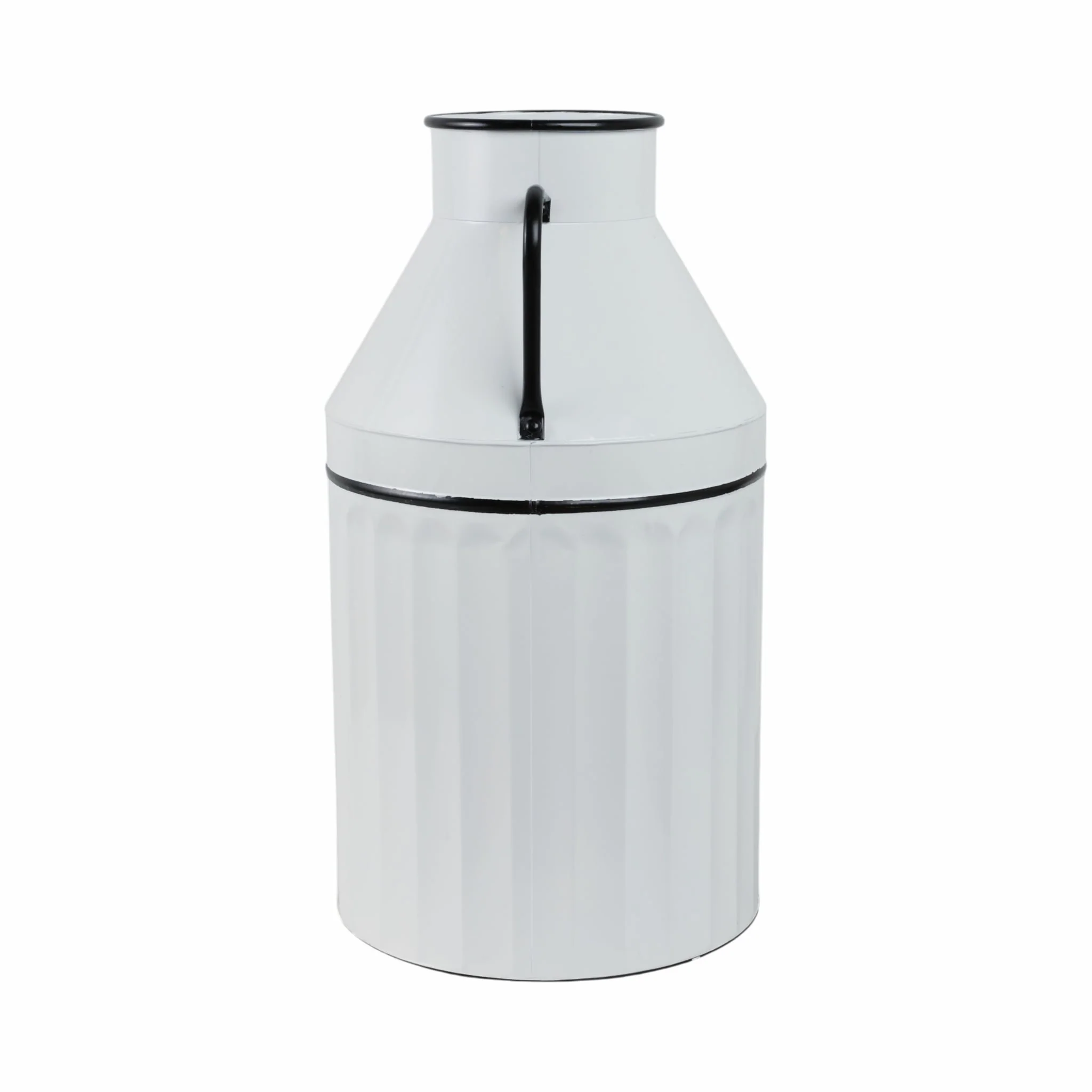 Metal 24"h Milk Bucket, White - Image 3