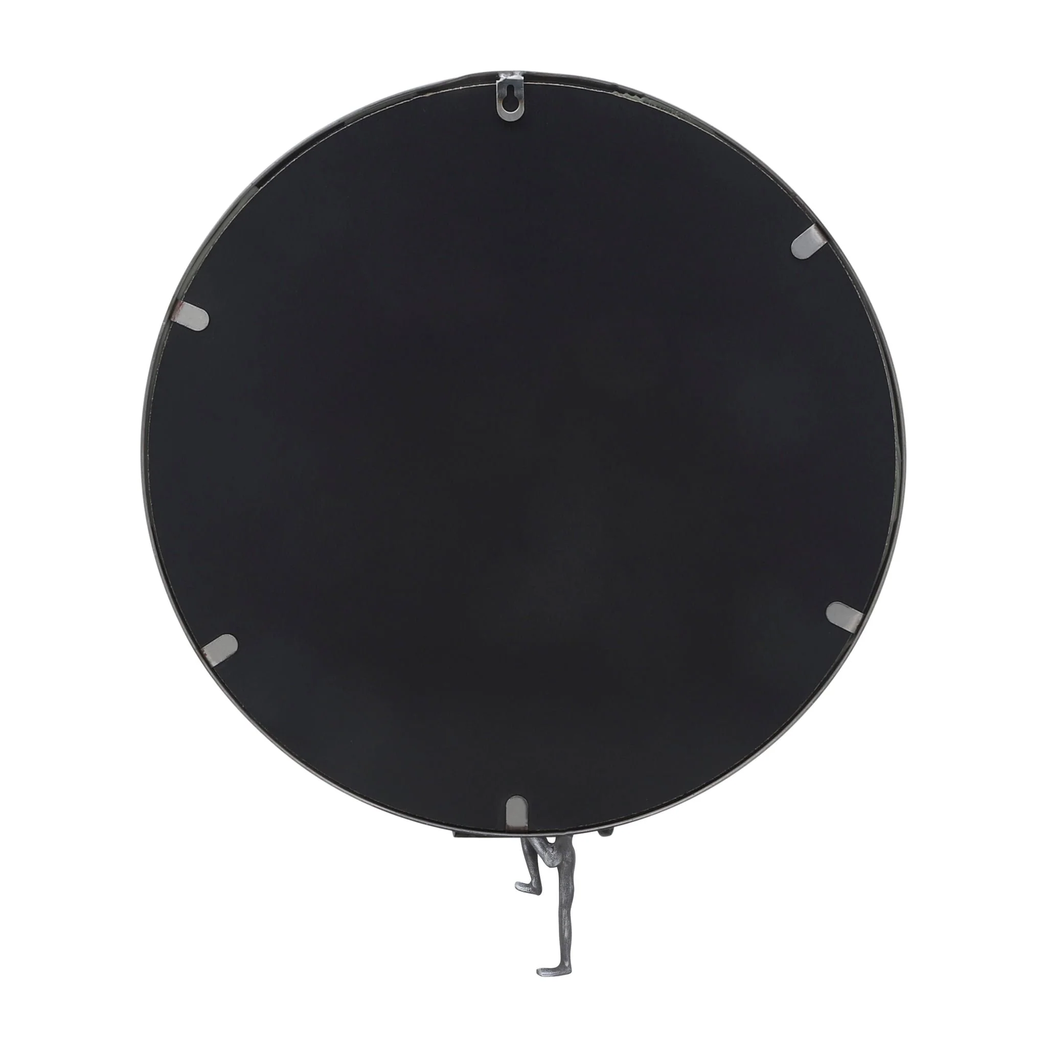 Metal, 24"h, Mirror With Man Deco, Black - Image 3