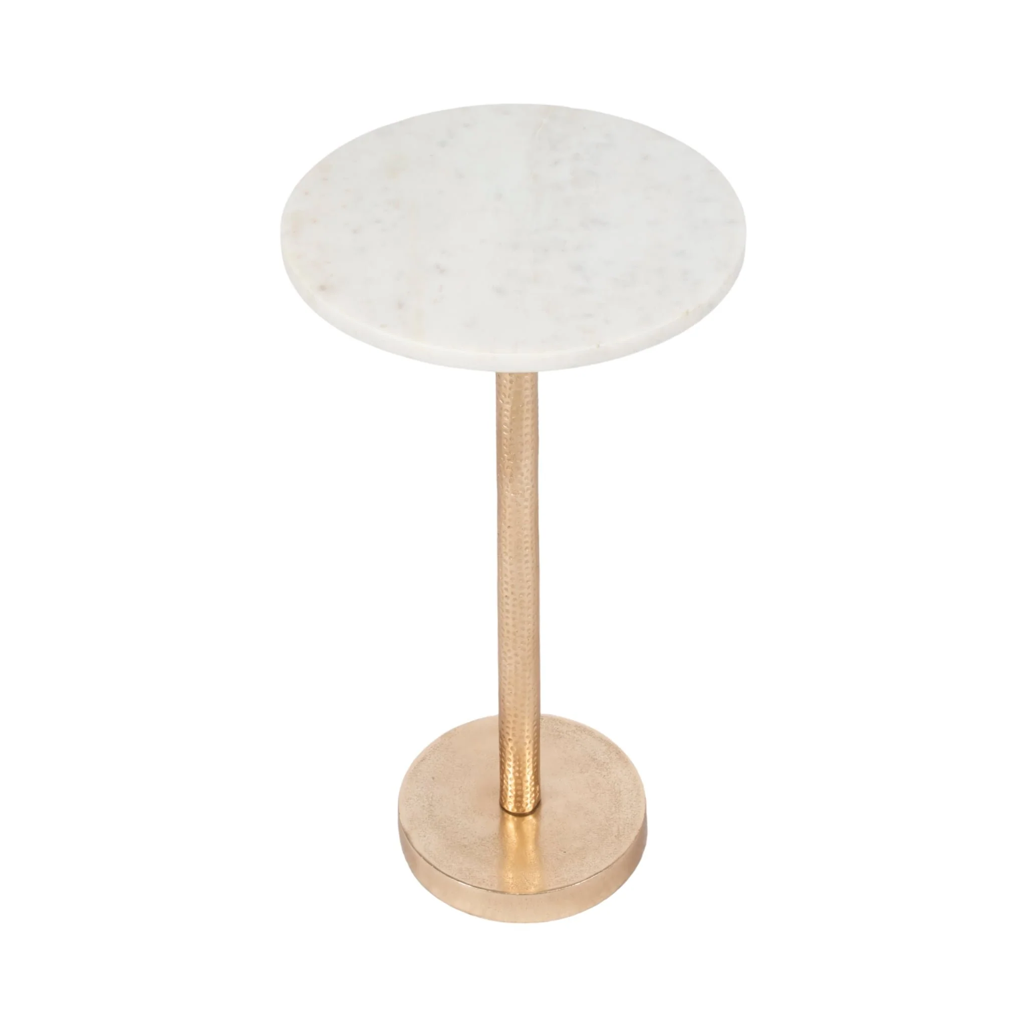 Metal, 24"h Round Drink Table - Flat Base, Gold - Image 3