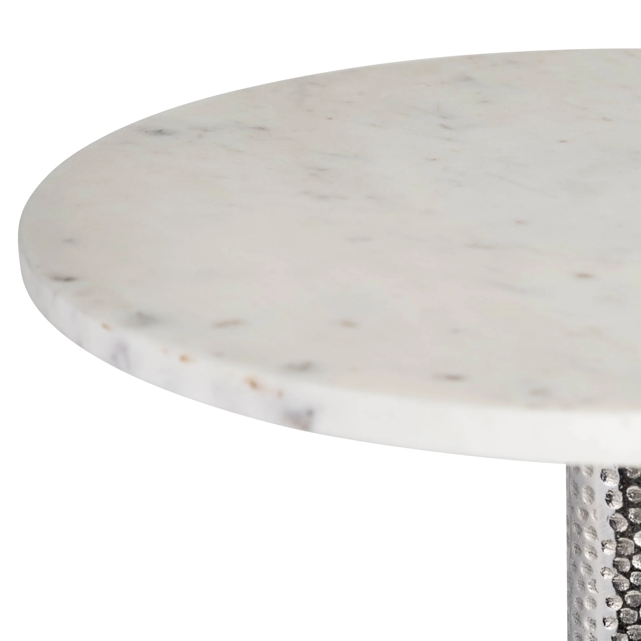 Metal, 24"h Round Drink Table - Flat Base, Silver - Image 3