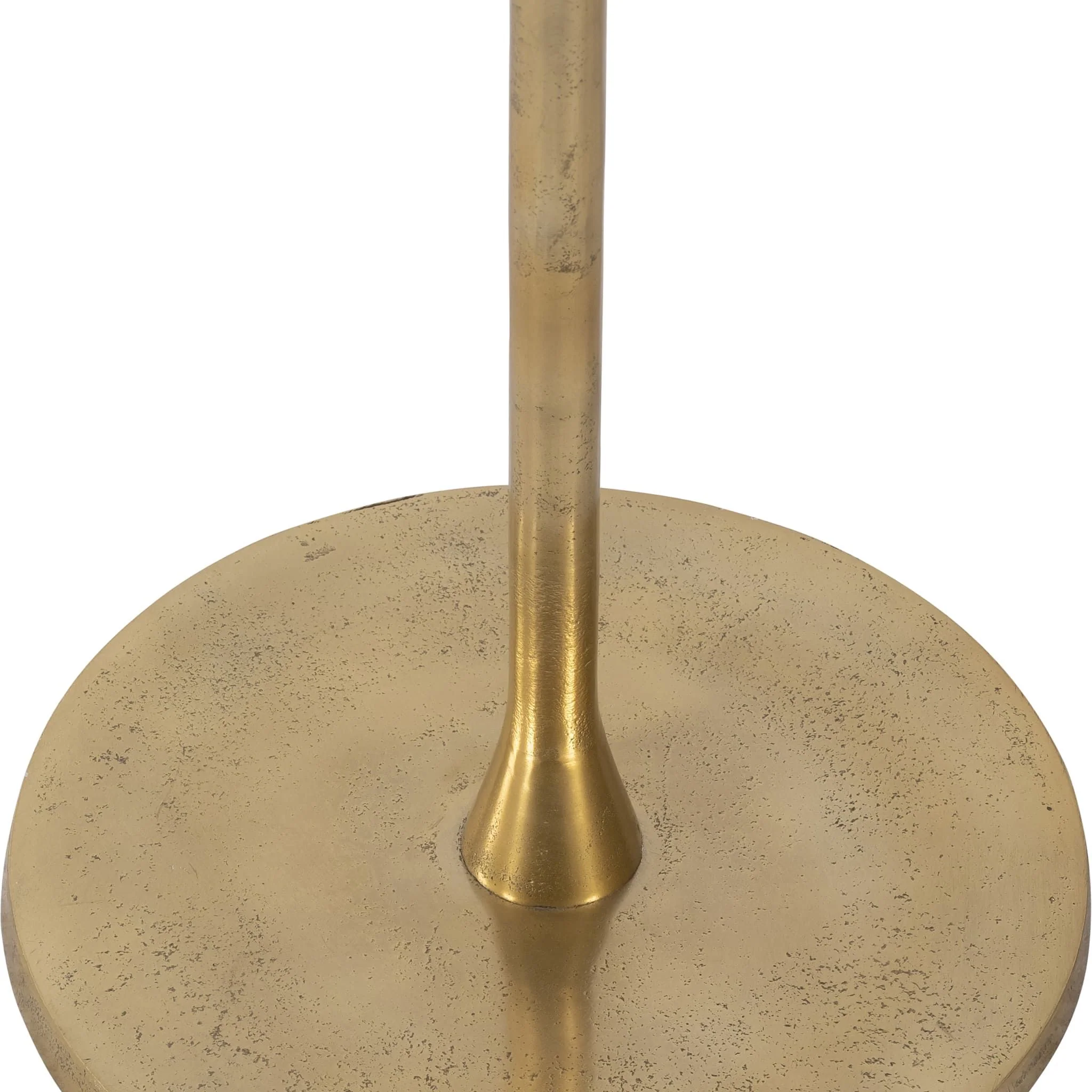 Metal, 24"h Round Drink Table, Gold/white - Image 4