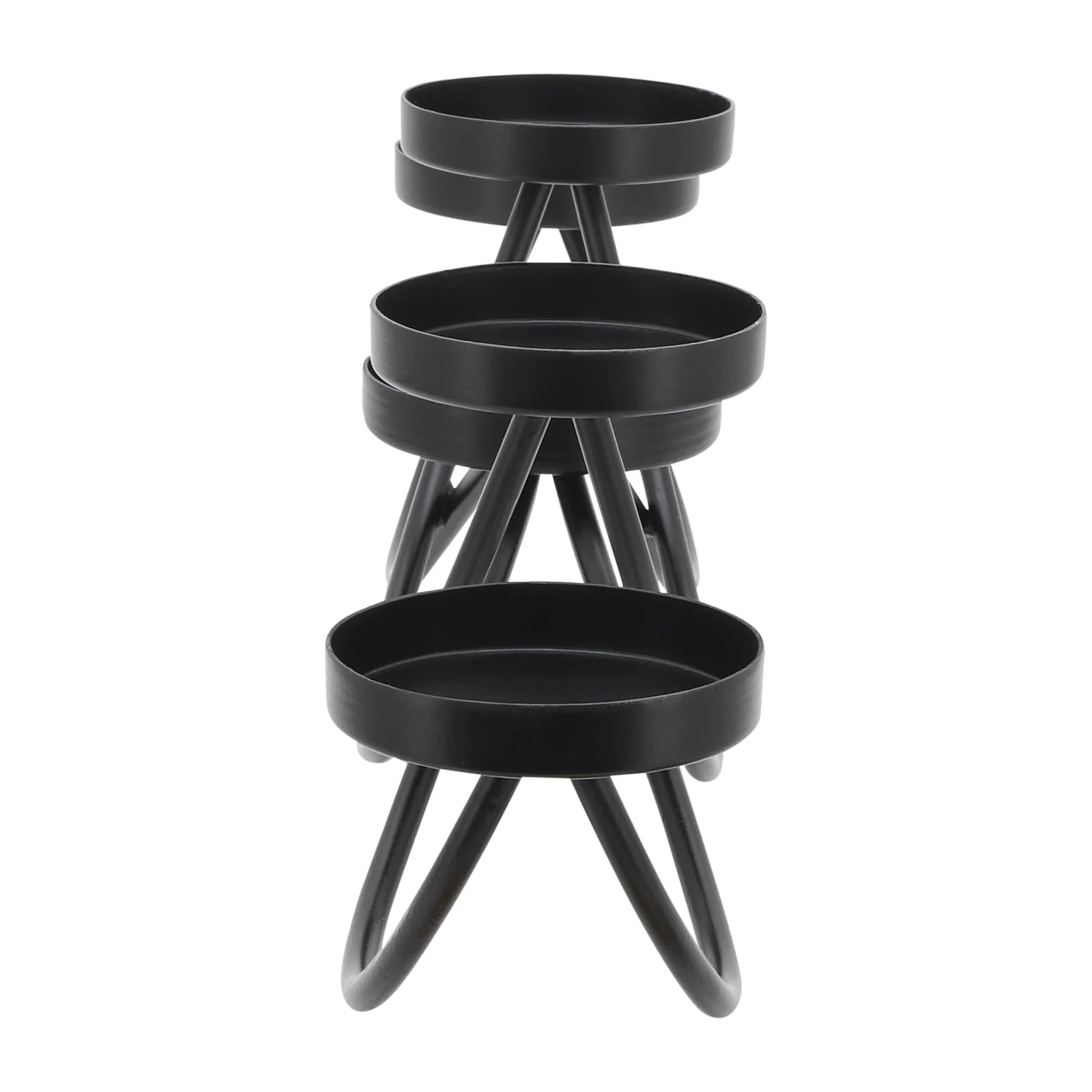 Metal, 24"l 5-pillar Holders, Black - Image 3