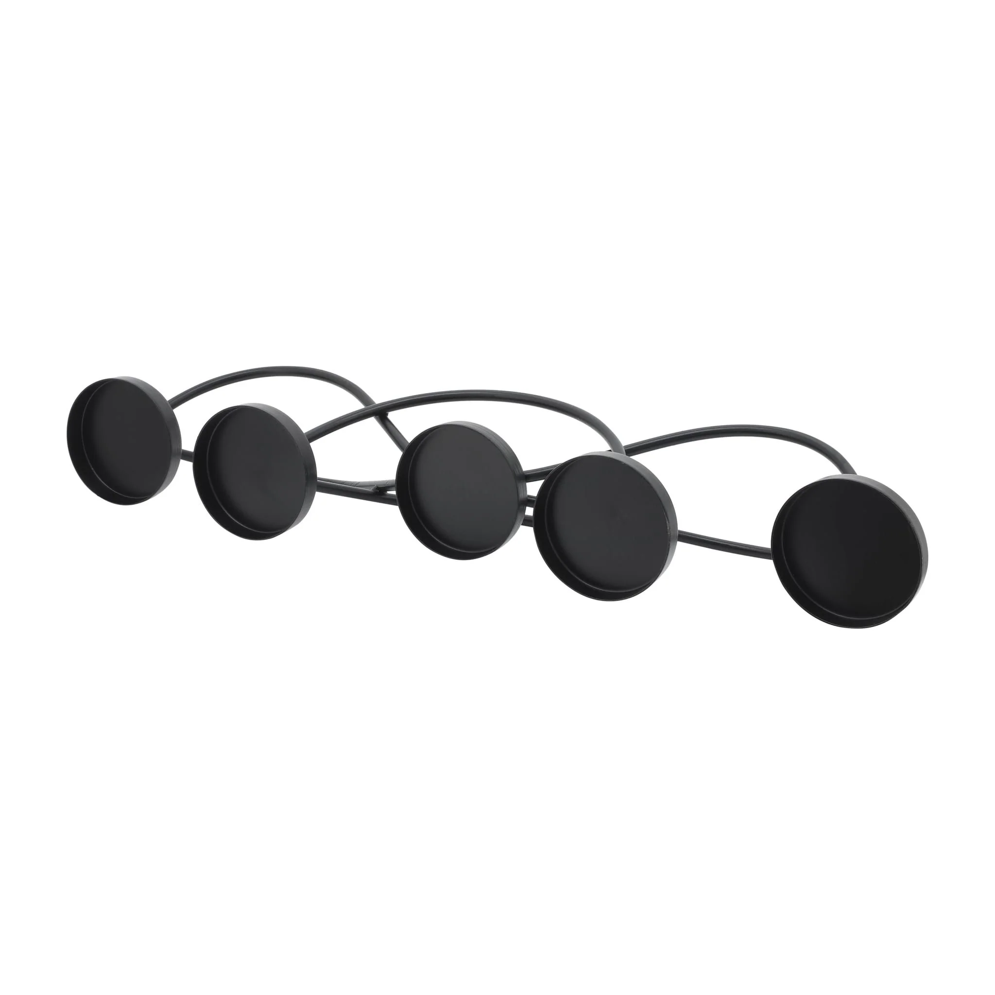 Metal, 24"l 5-pillar Holders, Black - Image 4