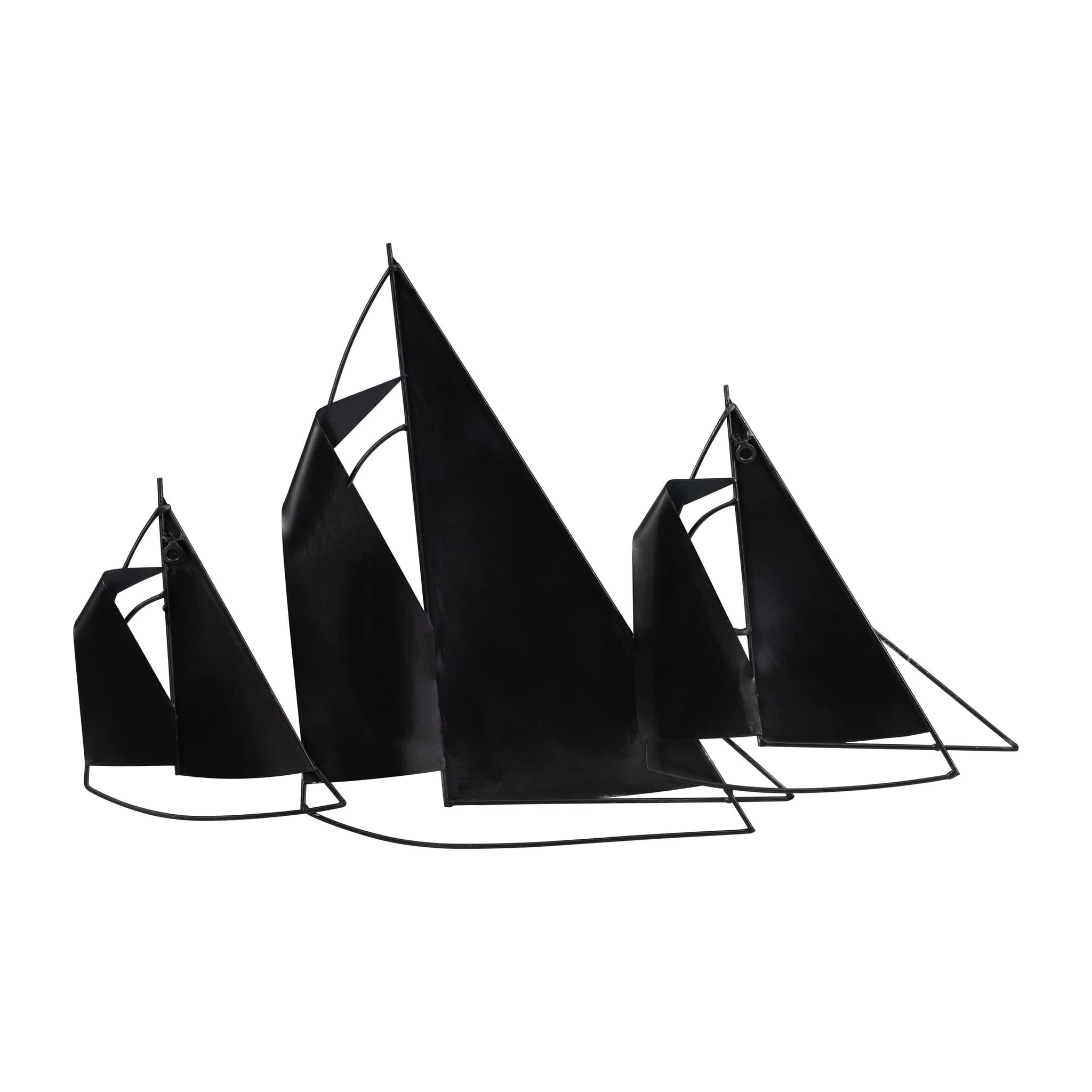 Metal, 26" Sailboats Wall Decor, Blue/silver - Image 5