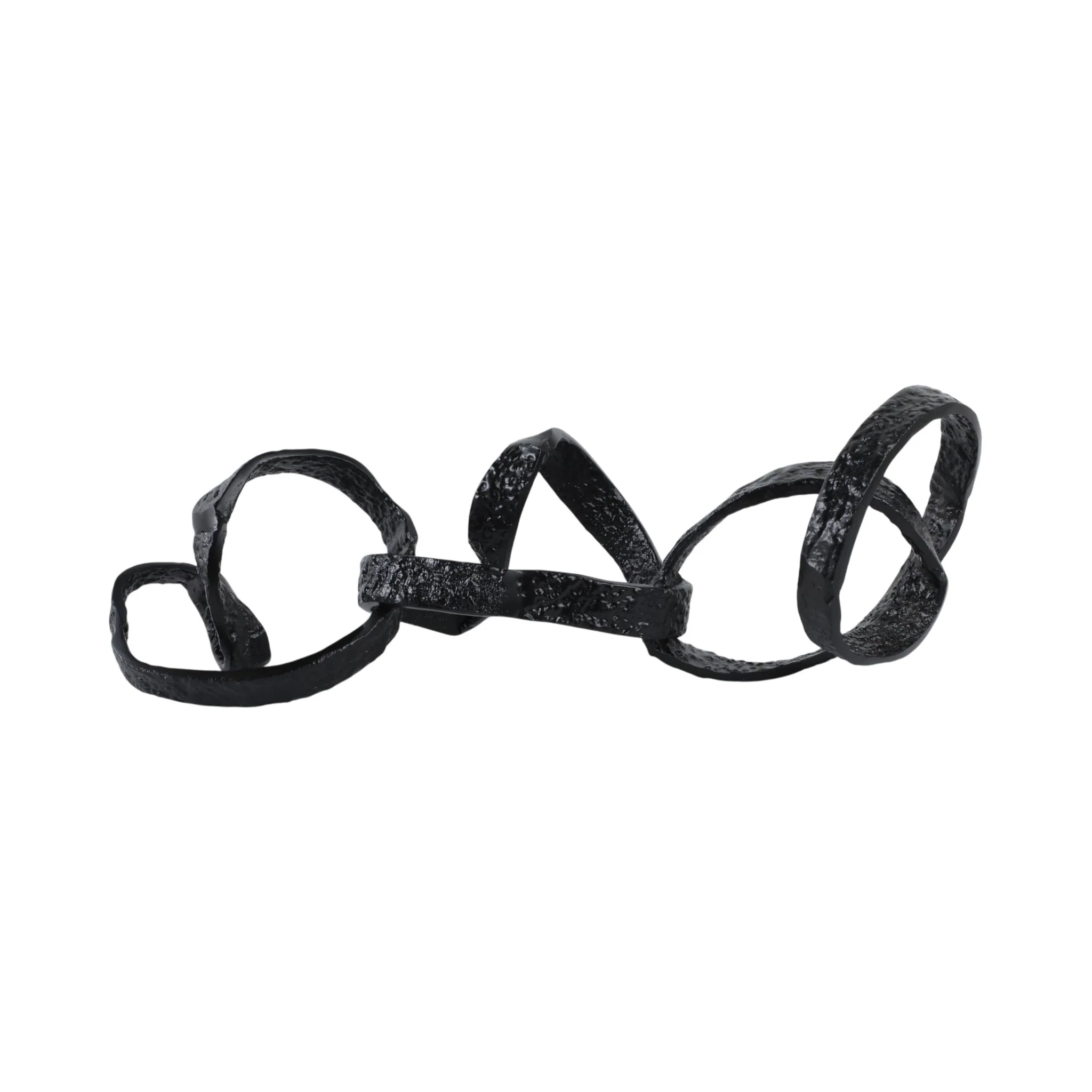 Metal, 26" Swirly Table Object, Black - Image 4