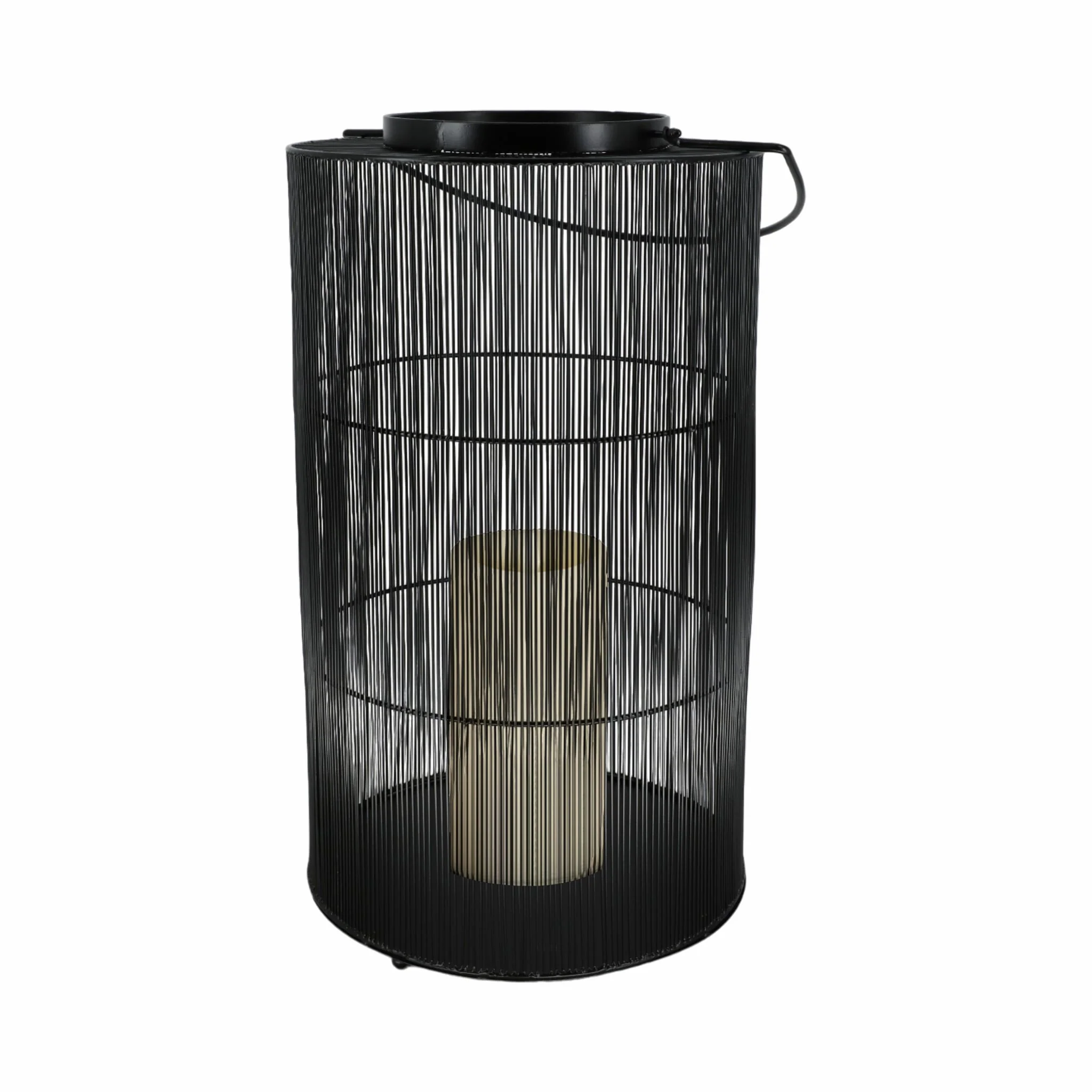 Metal 26" Wire Lantern, Black - Image 2