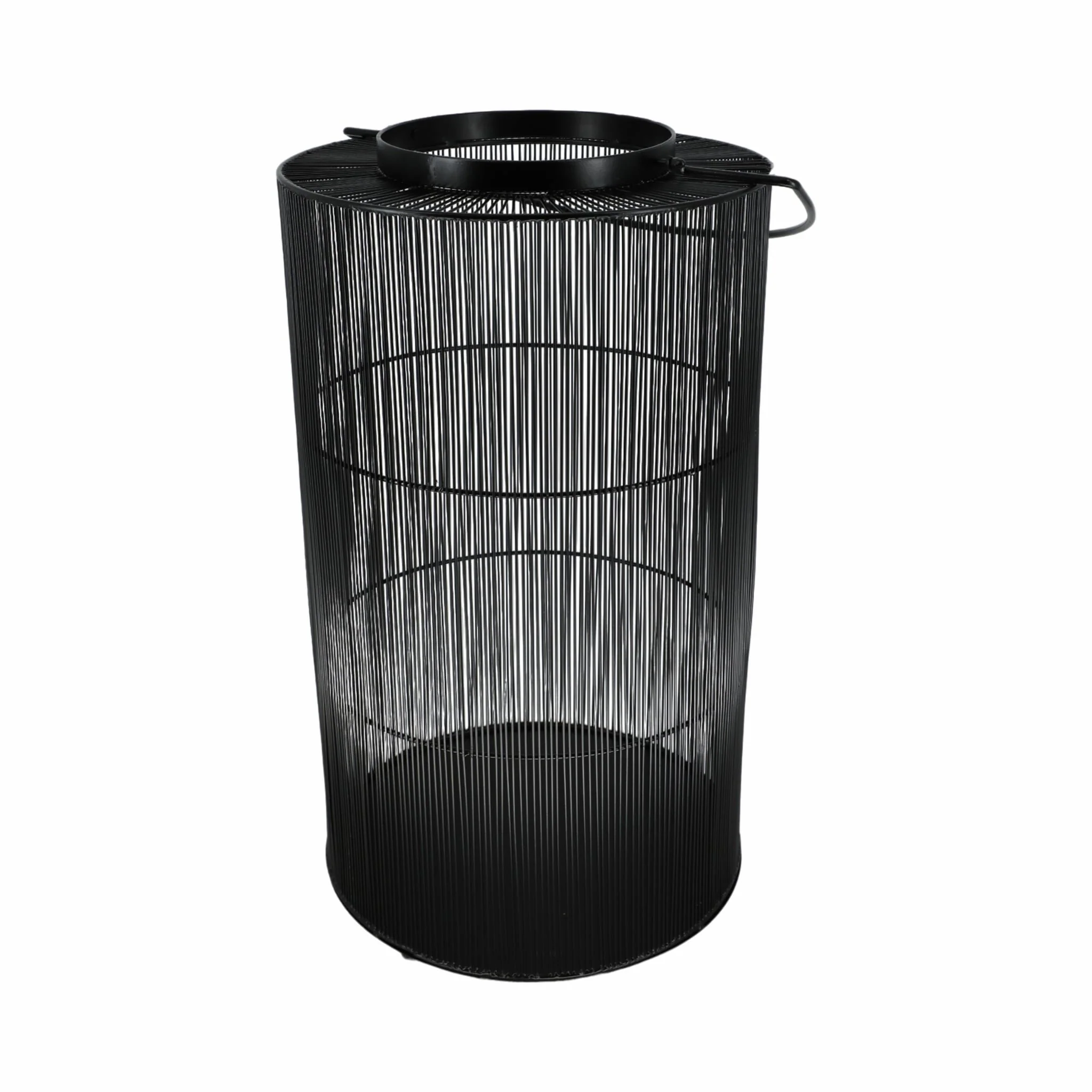Metal 26" Wire Lantern, Black - Image 3