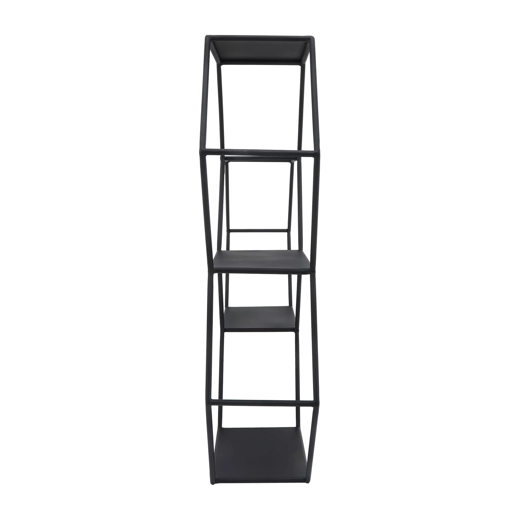 Metal, 26"h Hexagon Wall Shelf, Black - Image 3