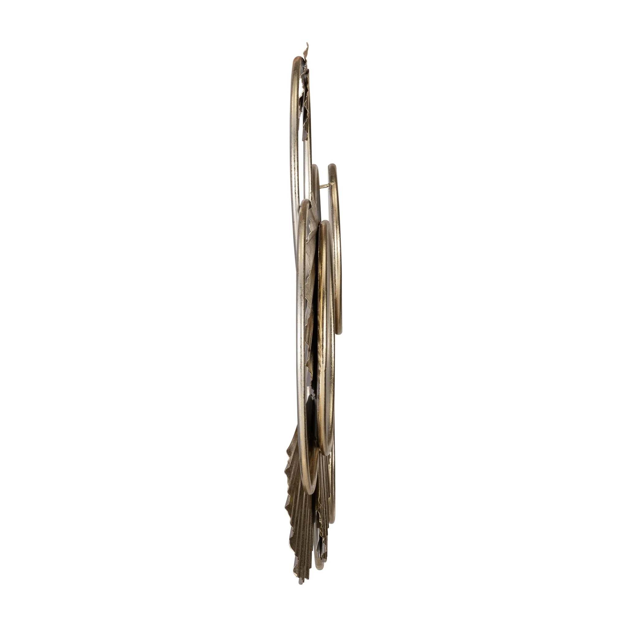 Metal, 27" Fan Loops Mirrored Wall Decor, Gold Wb - Image 3