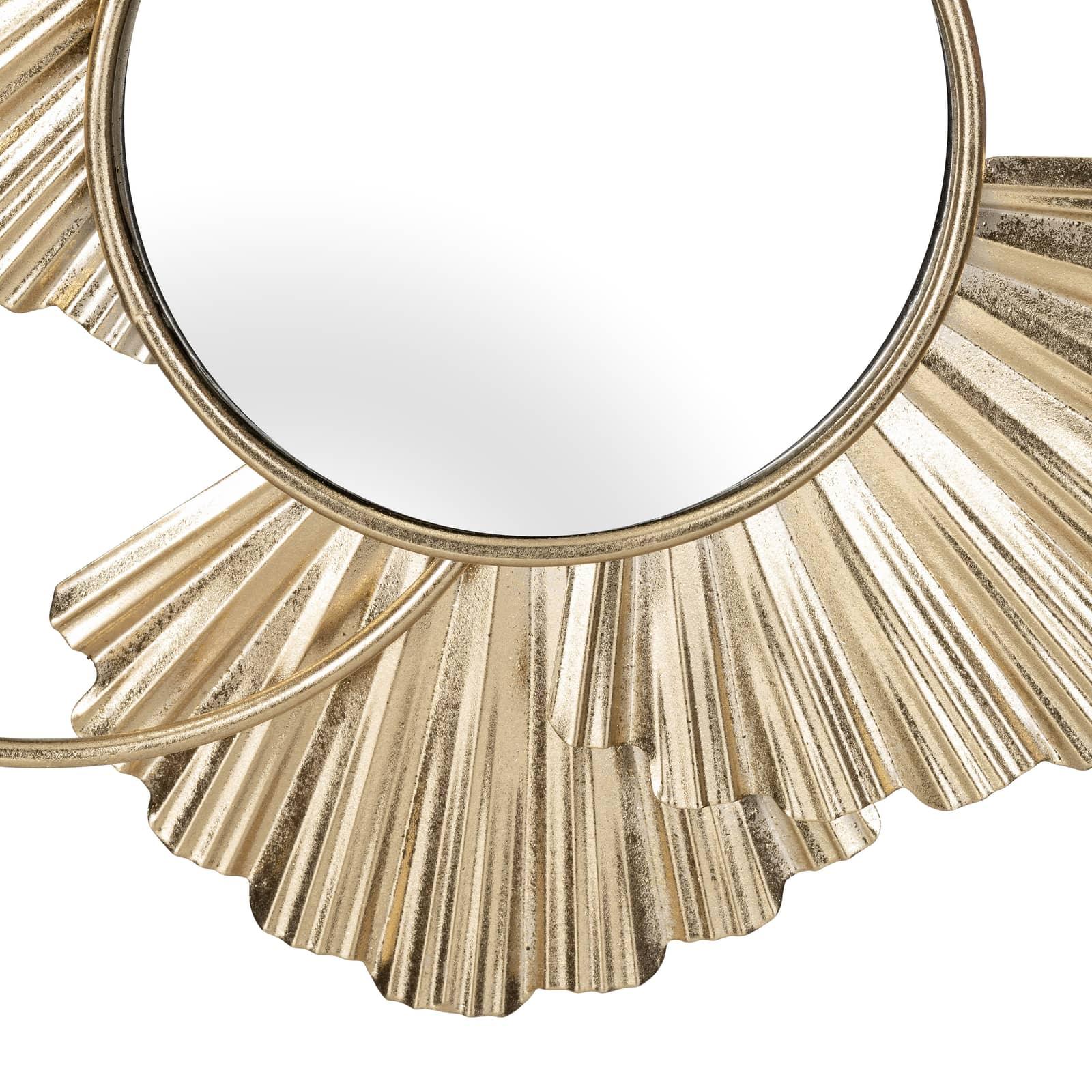 Metal, 27" Fan Loops Mirrored Wall Decor, Gold Wb - Image 5