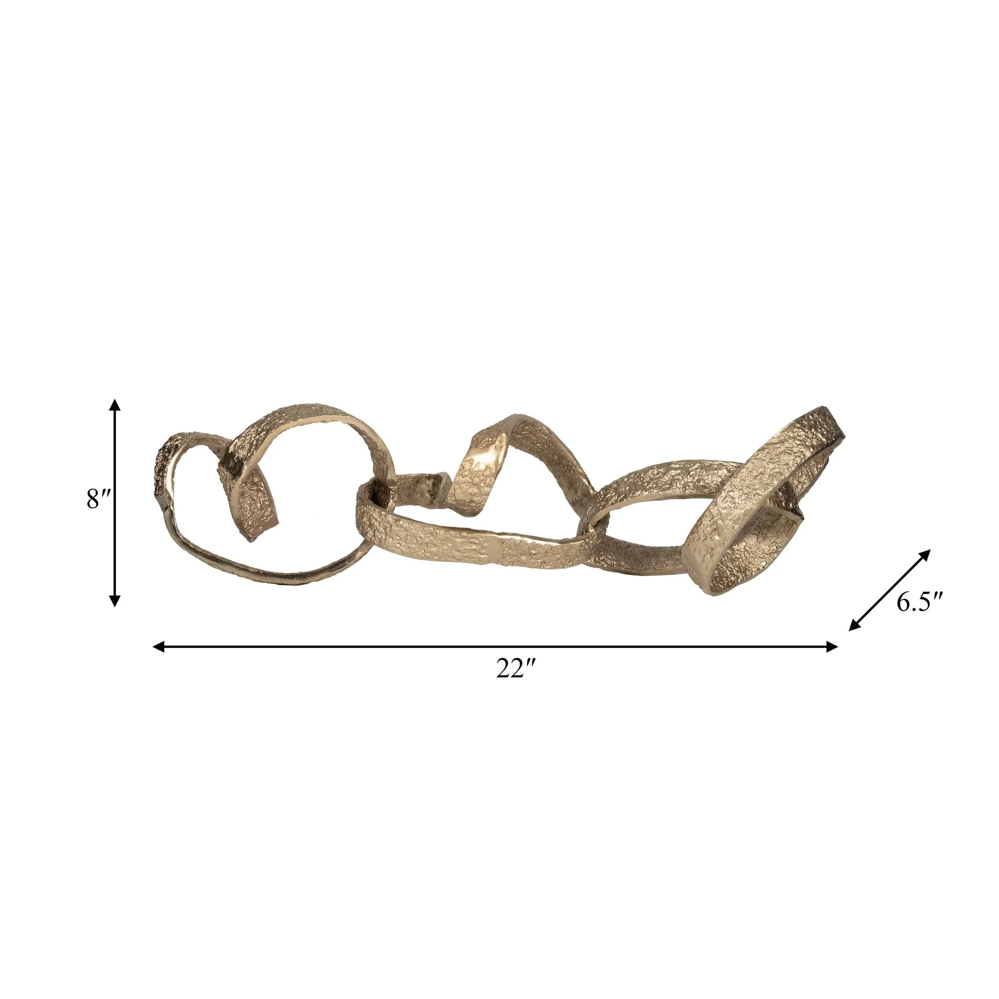 Metal, 27" Swirly Table Object, Gold - Image 9