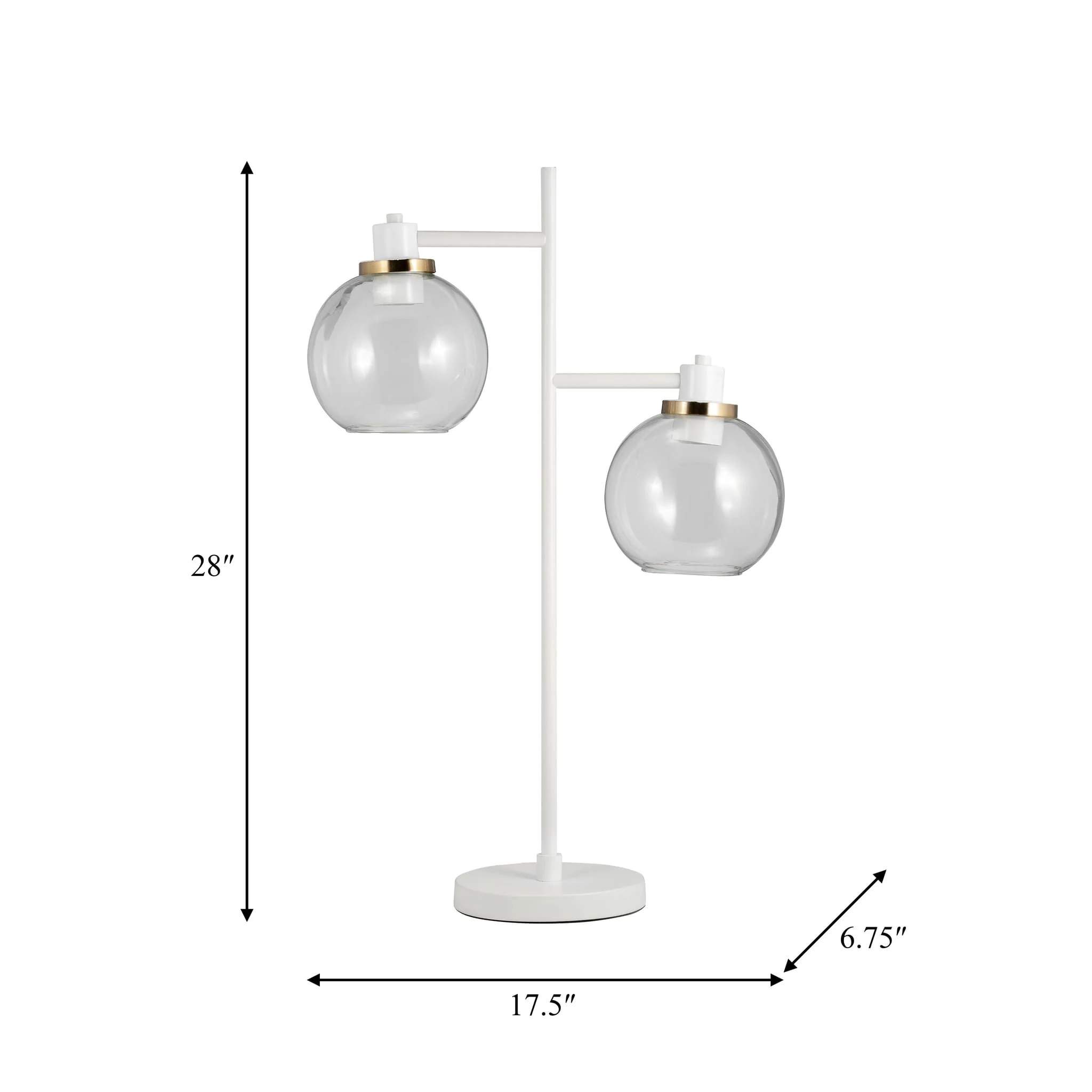 Metal 28" 2-light Table Lamp,matte White - Image 9