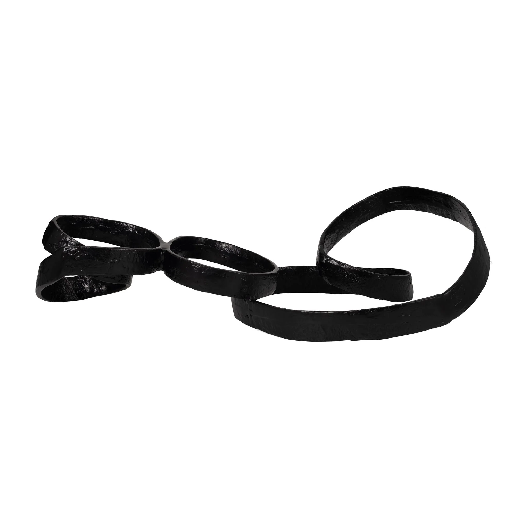 Metal, 28" Long Swirled Knot Decor, Black - Image 6