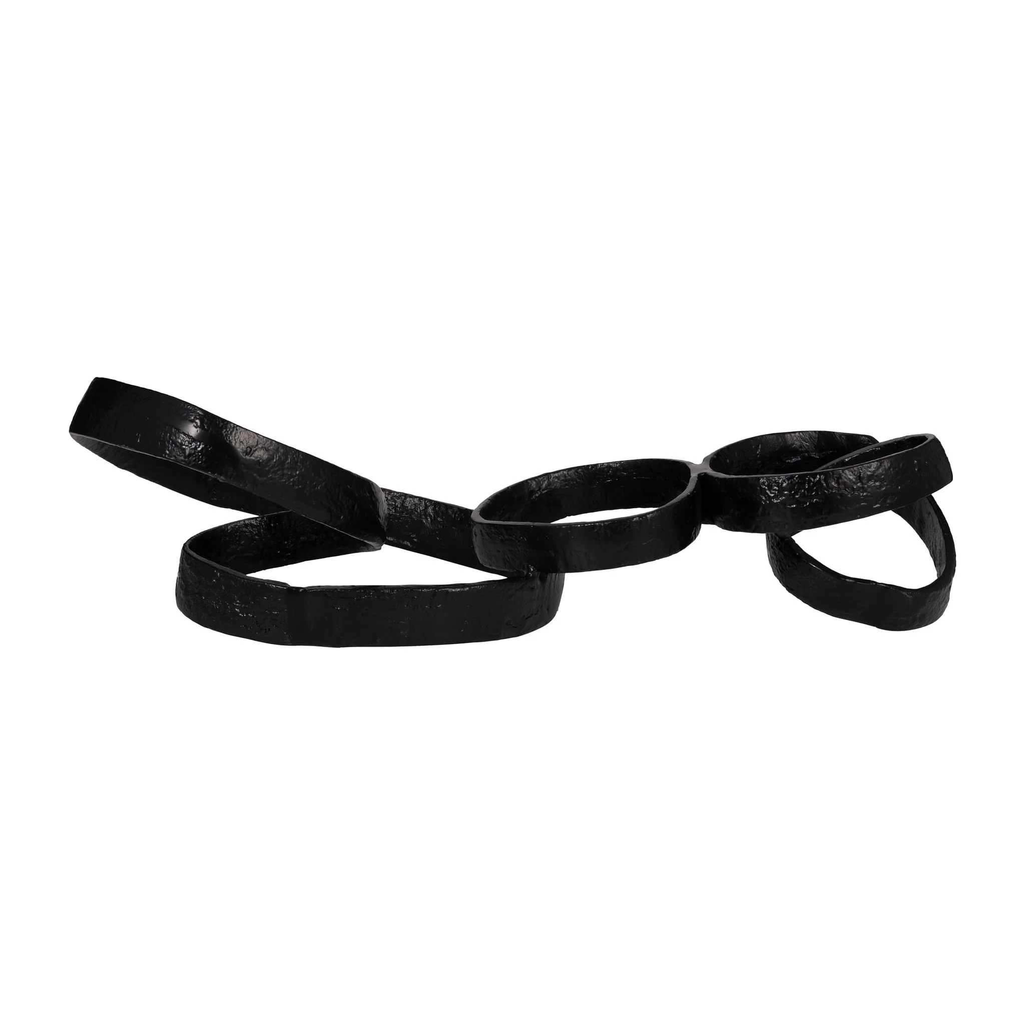 Metal, 28" Long Swirled Knot Decor, Black - Image 7