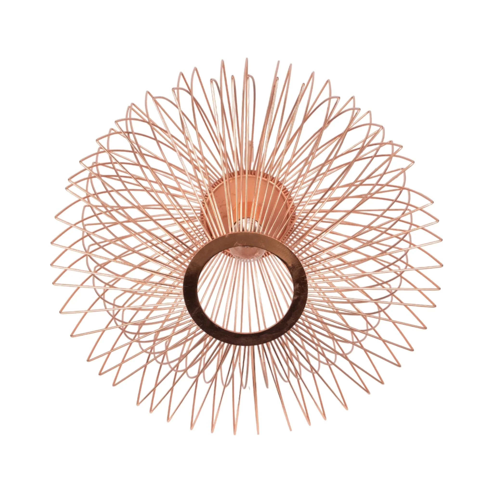 Metal 28" Table Lamp W/cage Shade, Rose Gold - Image 5