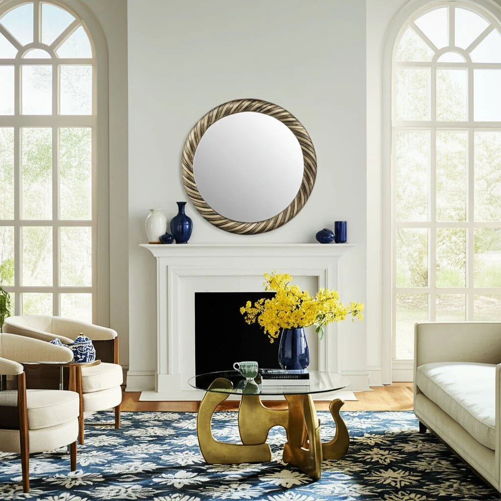 Metal,29",hurricane Pttrn Mirror,bronze - Image 11
