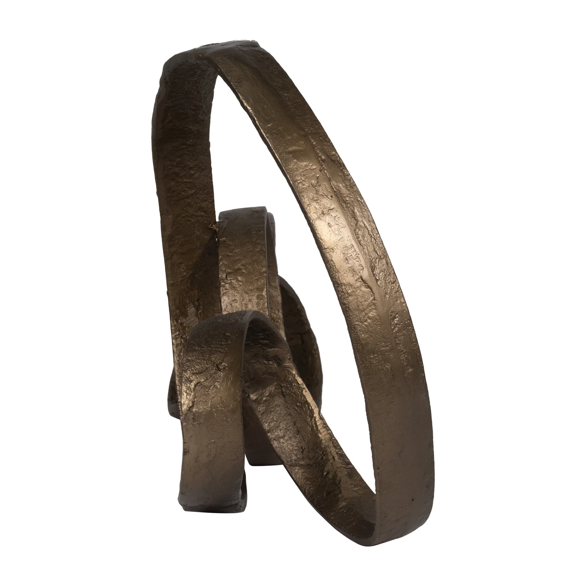 Metal, 29" Loopy Table Object, Brass Antique - Image 3