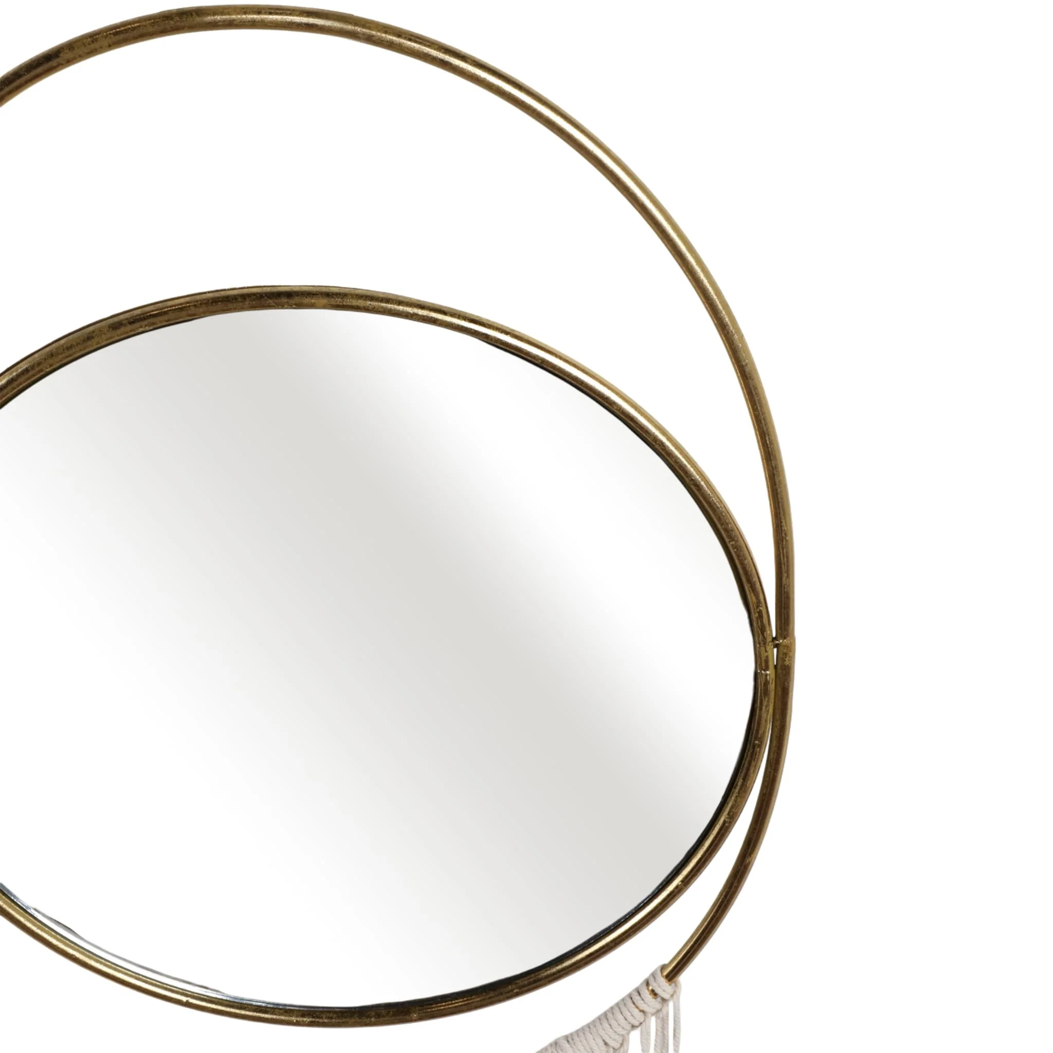 Metal, 30" Mirrored Wall Deco, Gold/natural - Image 5