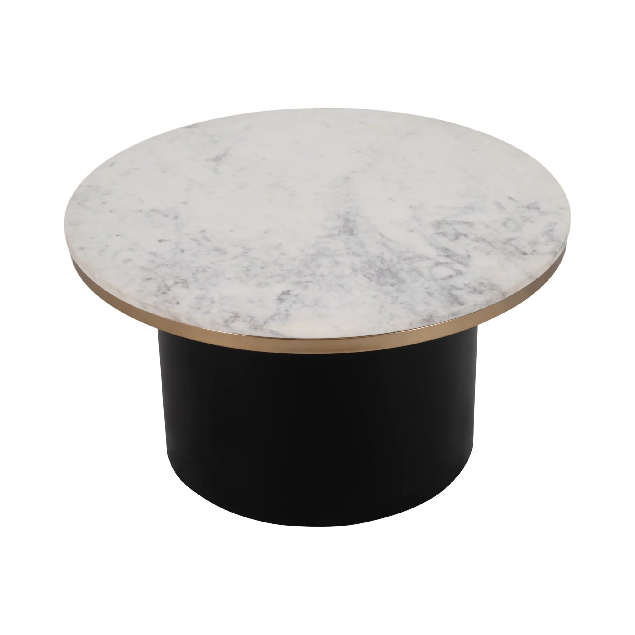Metal, 31" Cylinder Coffee Table, Black - Image 3