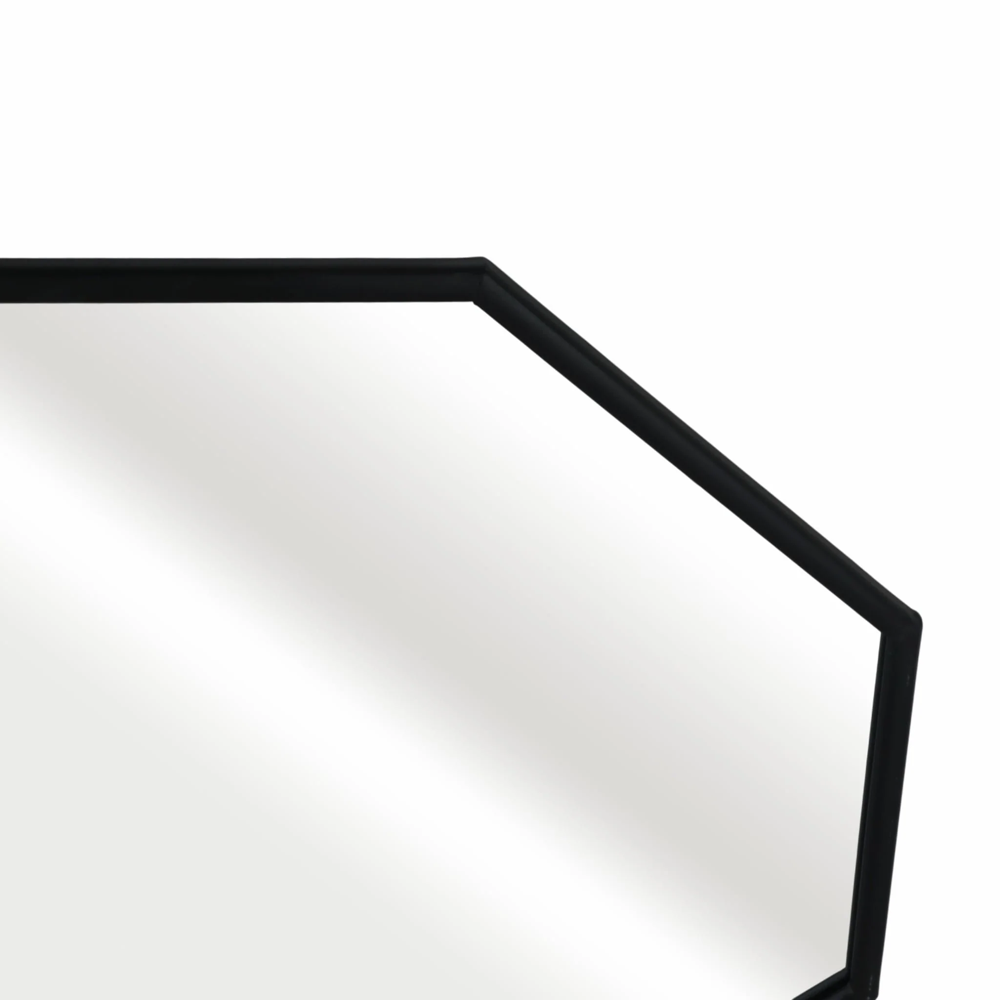 Metal, 32x28 Octagonal Mirror, Black/gld Wb - Image 5