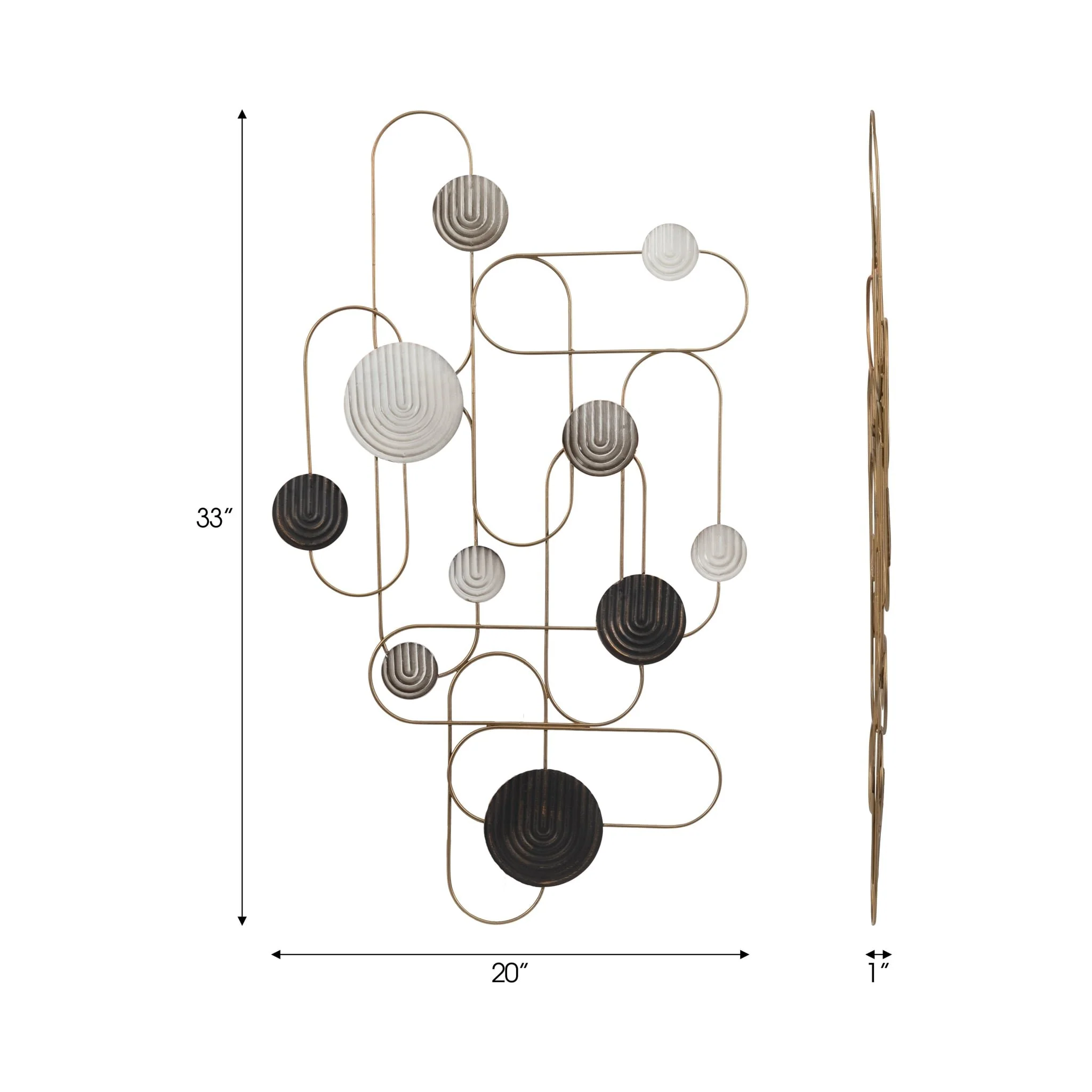 Metal, 33" Arch Discs Wall Decor, Multi Wb - Image 6