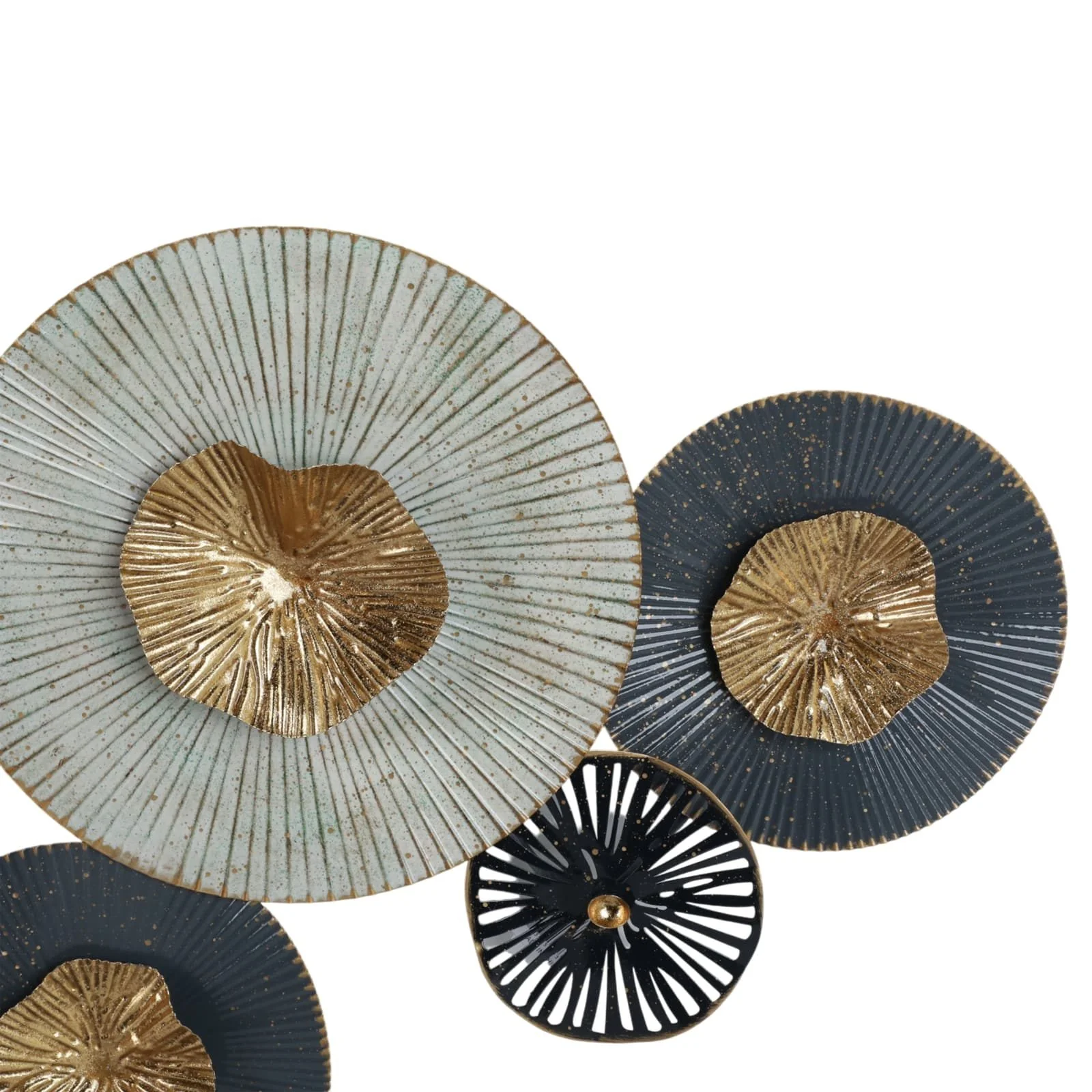 Metal 35" 2-dimensional Lily Pads, Gray Wb - Image 5