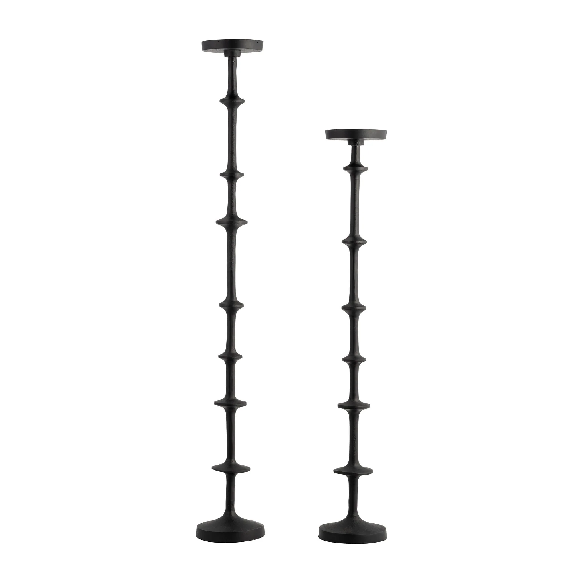 Metal, 36" Abacus Floor Pillar Candleholder, Black - Image 7