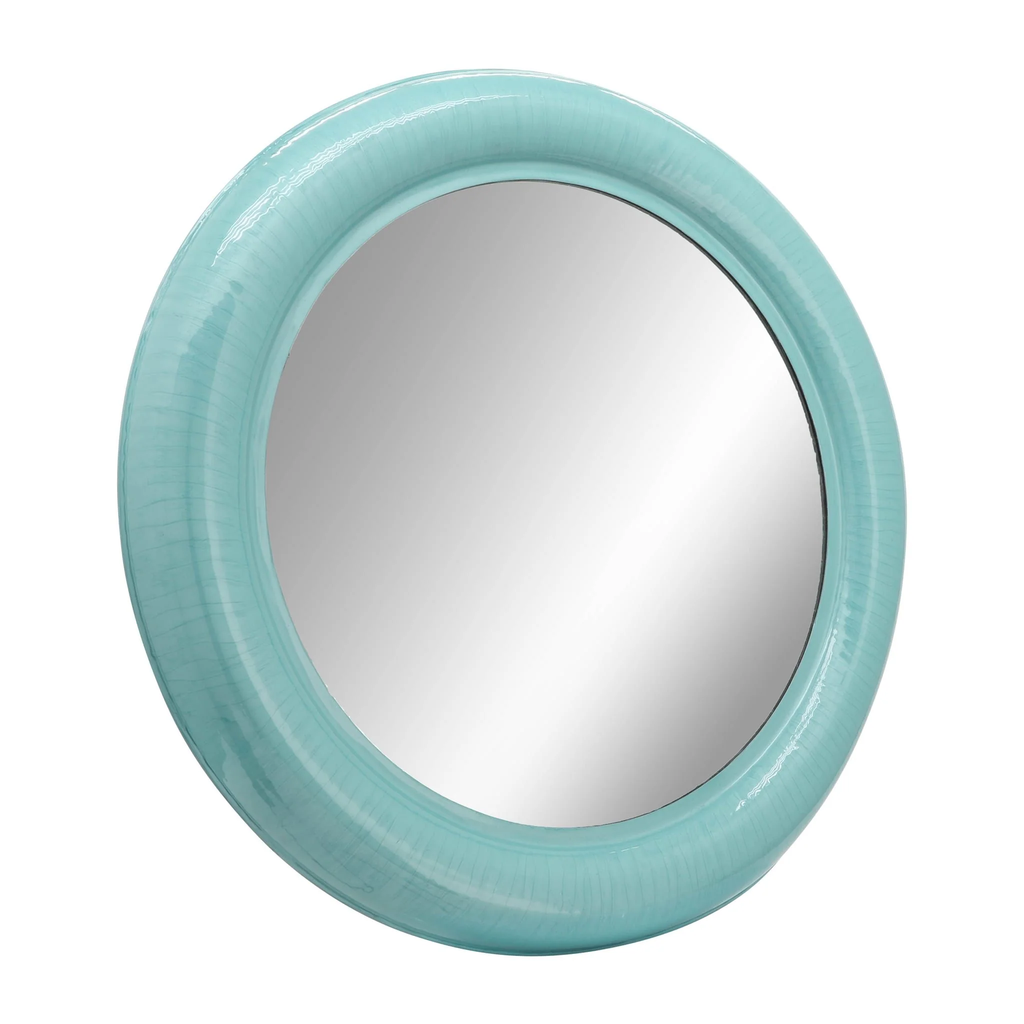 Metal 36" Round Mirror, Turq - Image 2