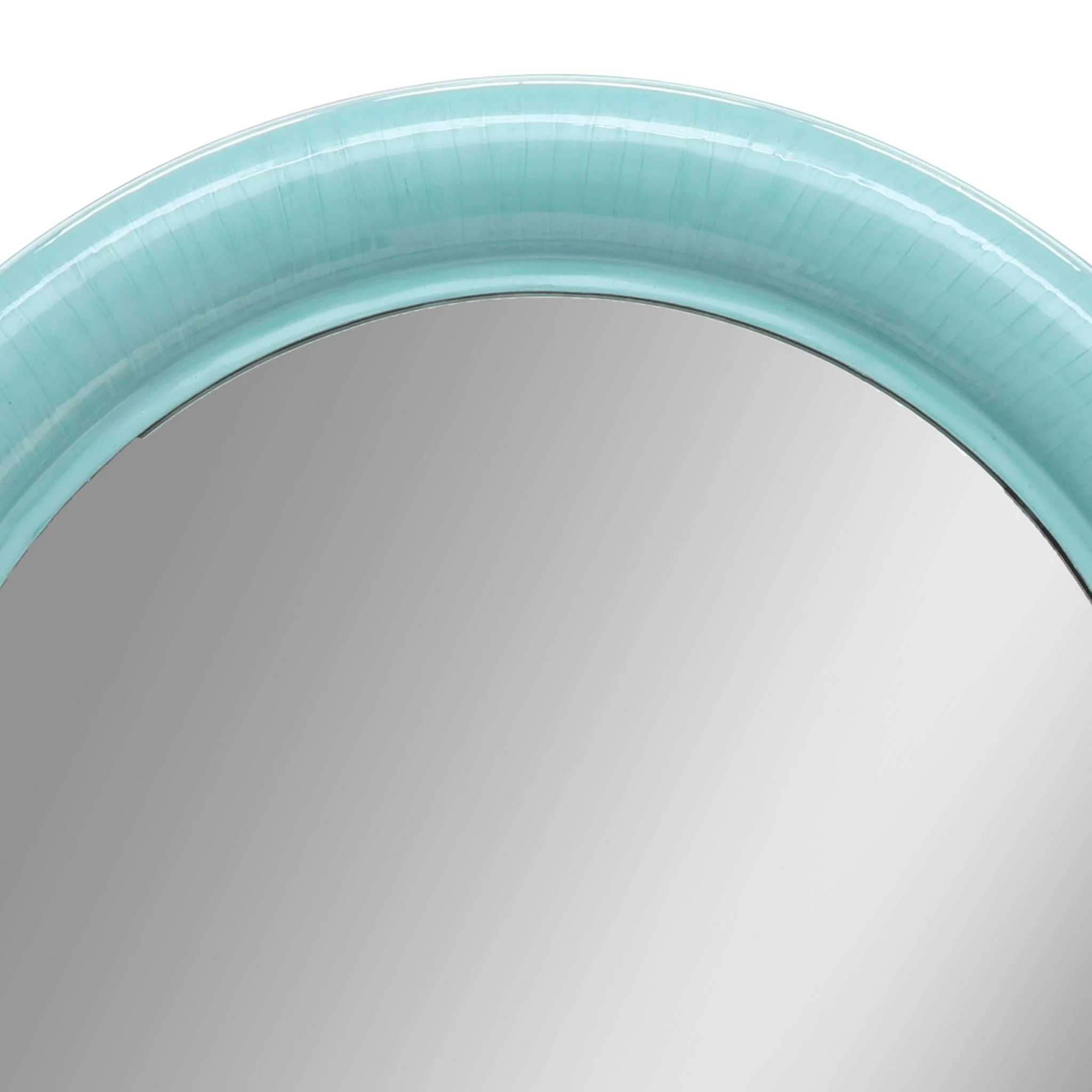 Metal 36" Round Mirror, Turq - Image 6