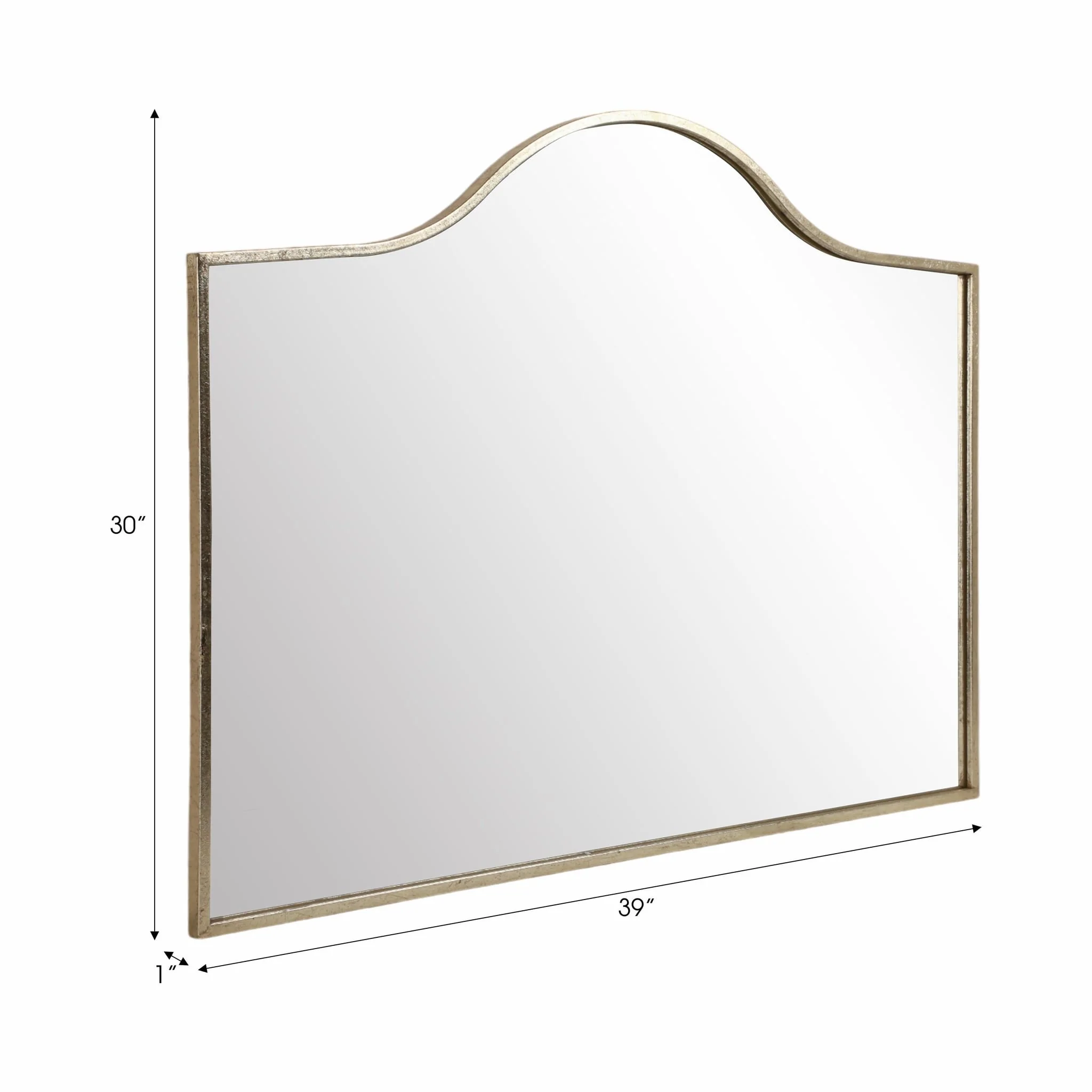 Metal, 39x30 Arch Mirror, Gold - Image 7