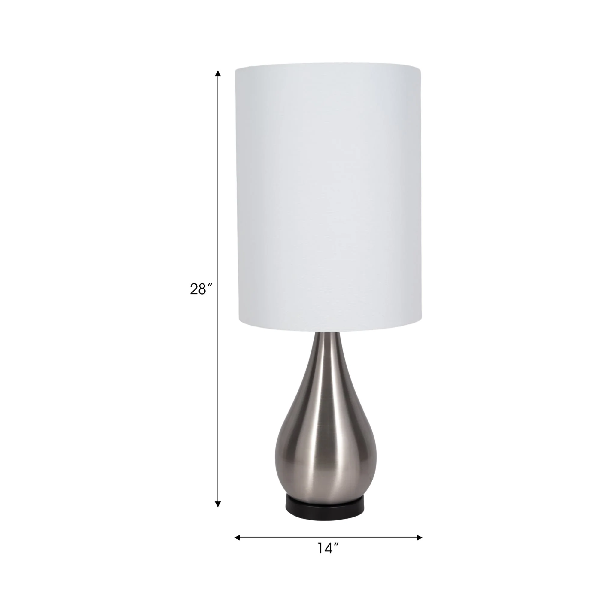 Metal 40" Teardrop Table Lamp, Silver - Image 6