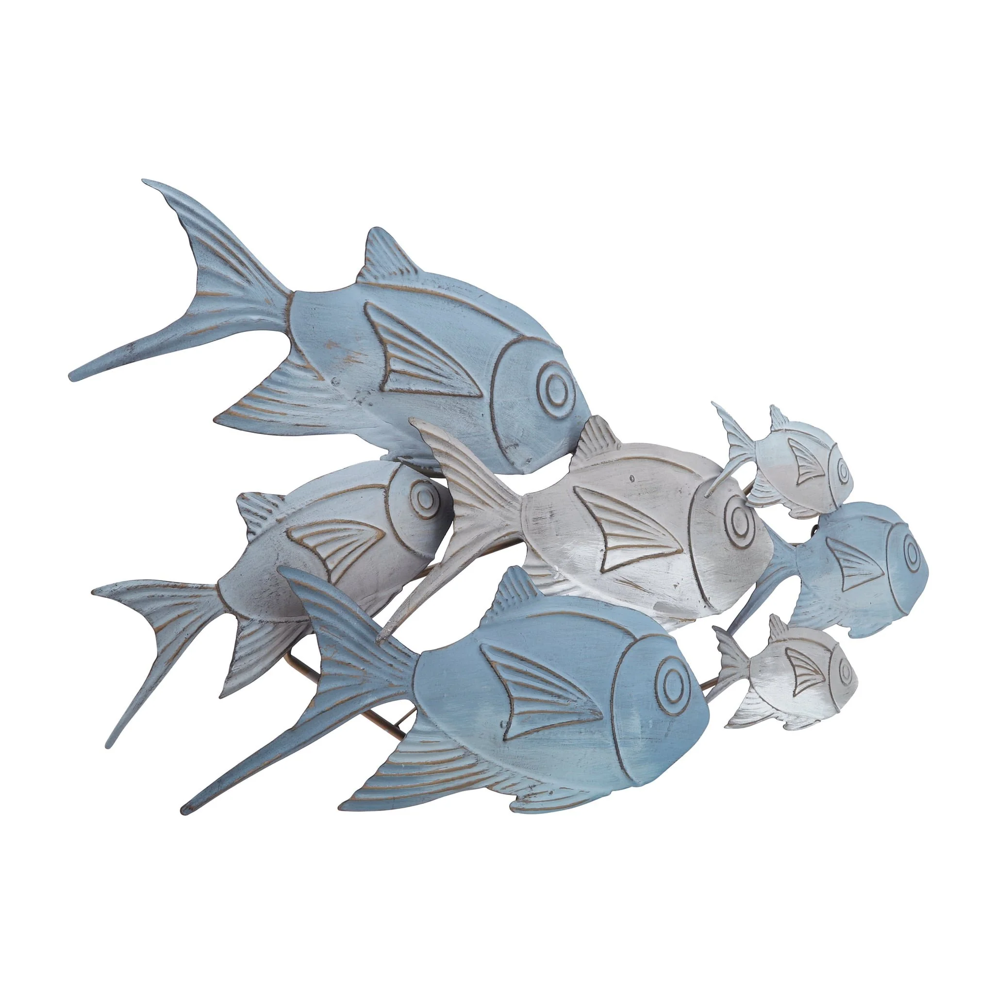 Metal 42" School Of Fish Wall Decor Wb - Image 2