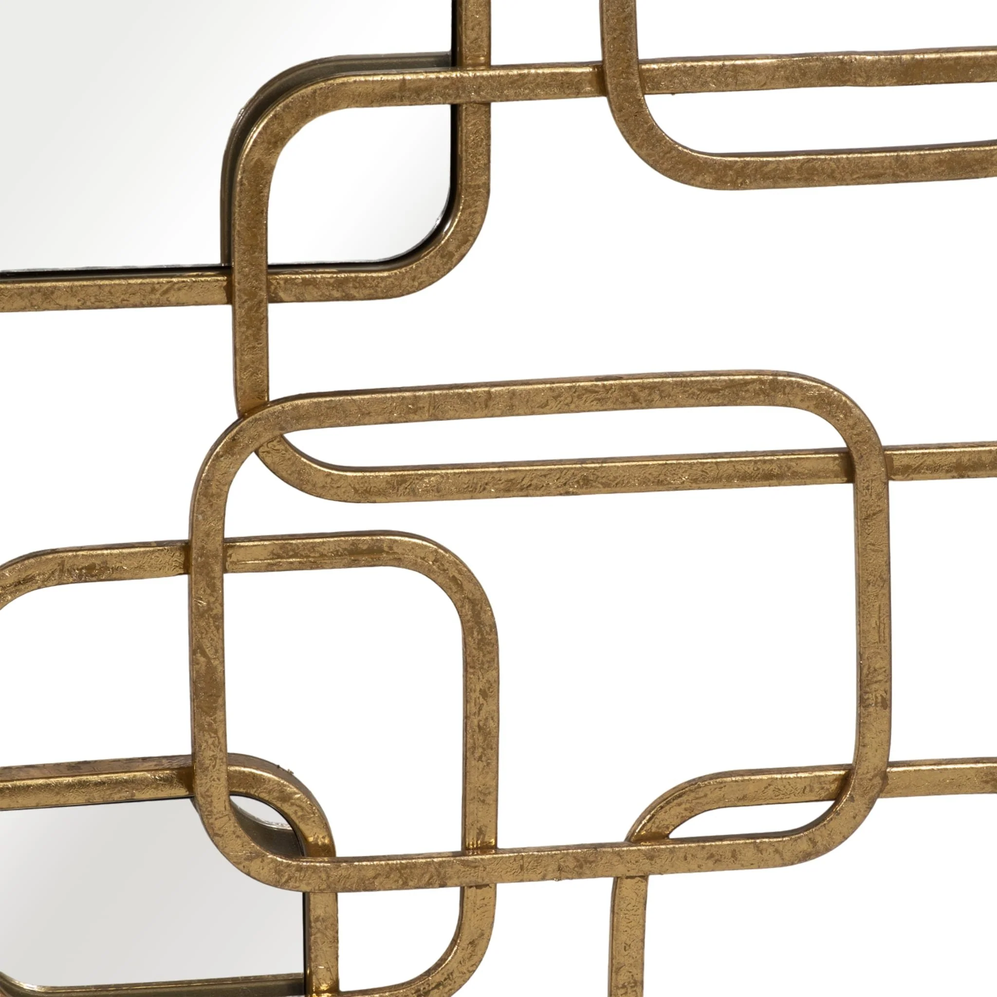 Metal, 46x20 Wall Accent W/ Mirrors, Gold Wb - Image 5