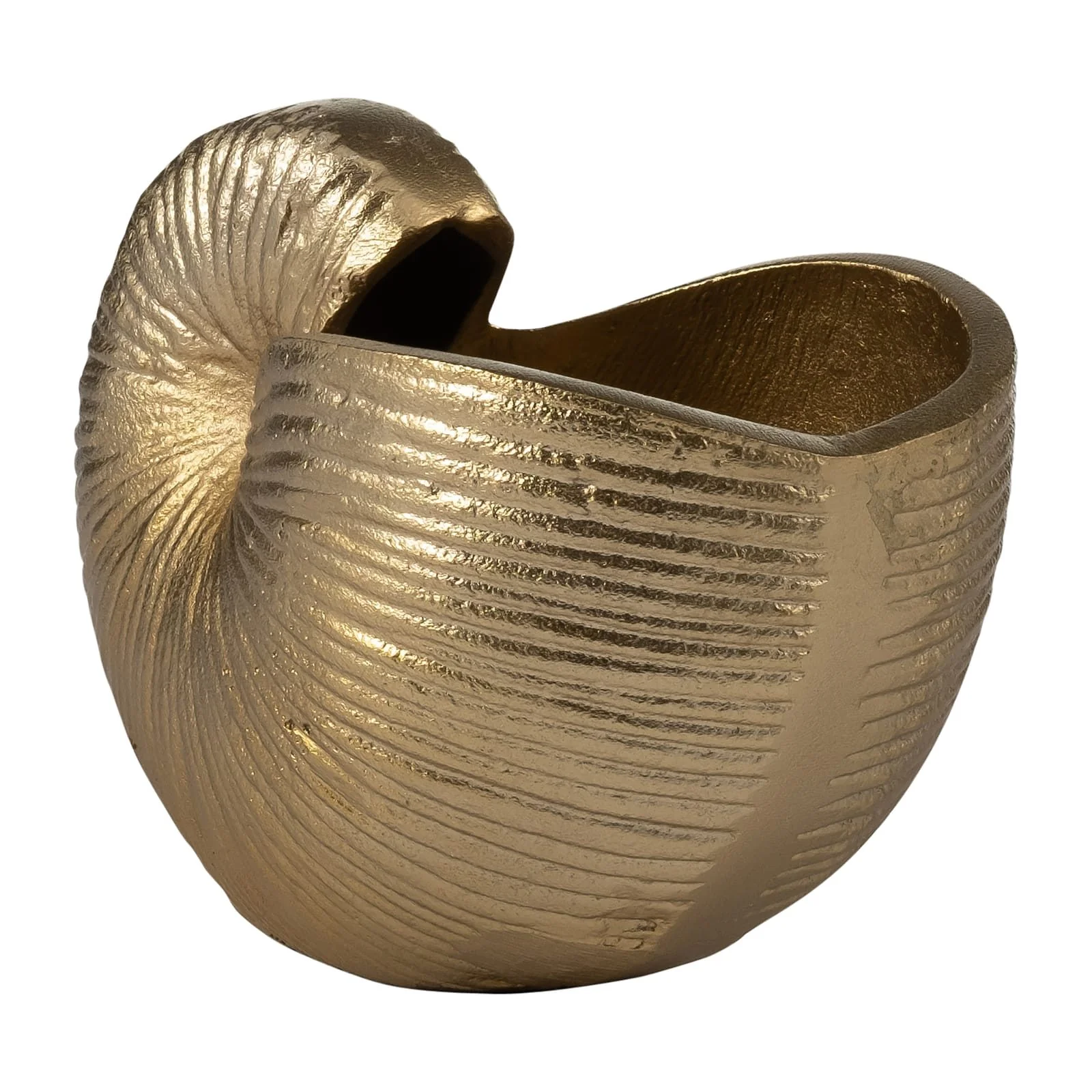 Metal,4"h,hollow Shell Vase,champagne - Image 2