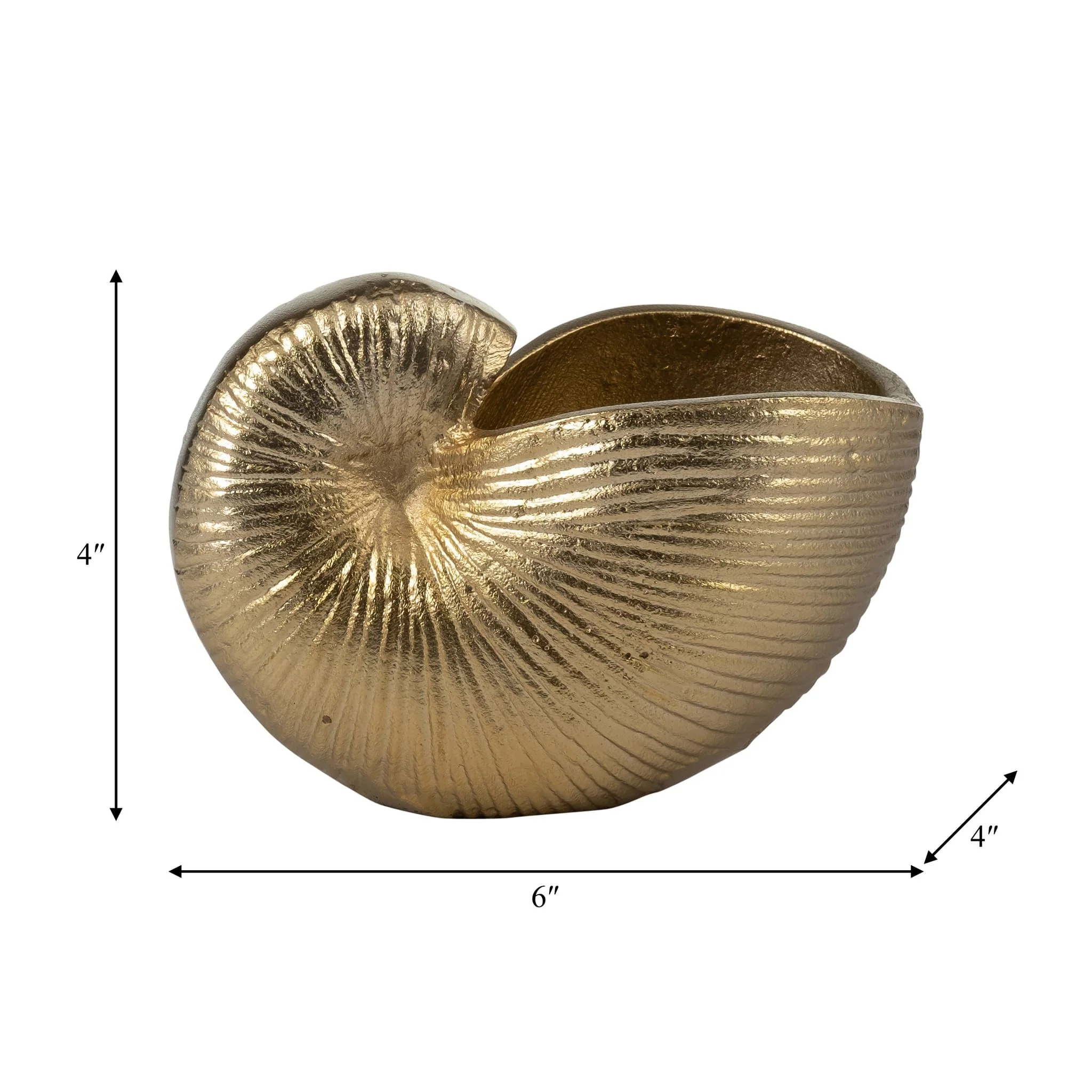 Metal,4"h,hollow Shell Vase,champagne - Image 8