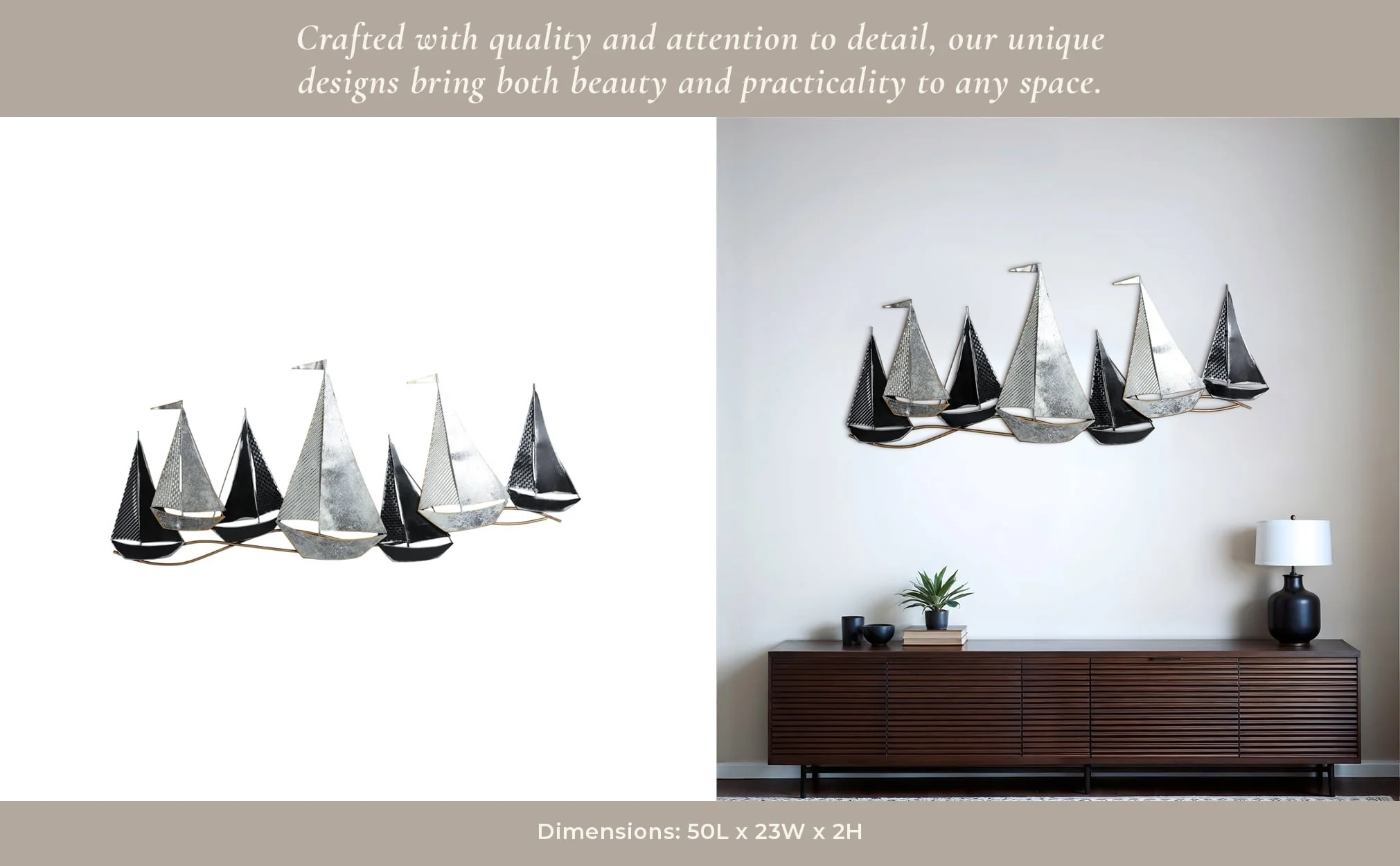 Metal 50" Sailboats, Multi Wb - Image 10
