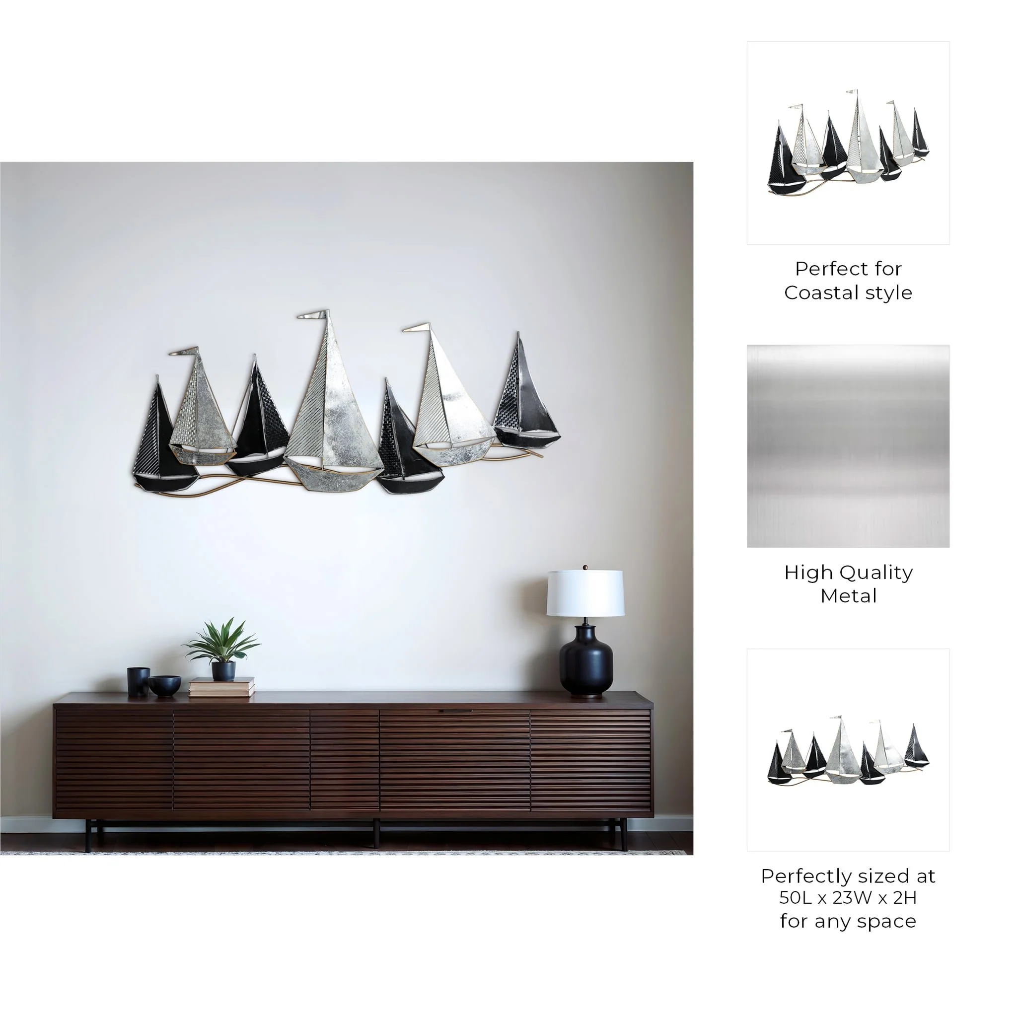 Metal 50" Sailboats, Multi Wb - Image 8