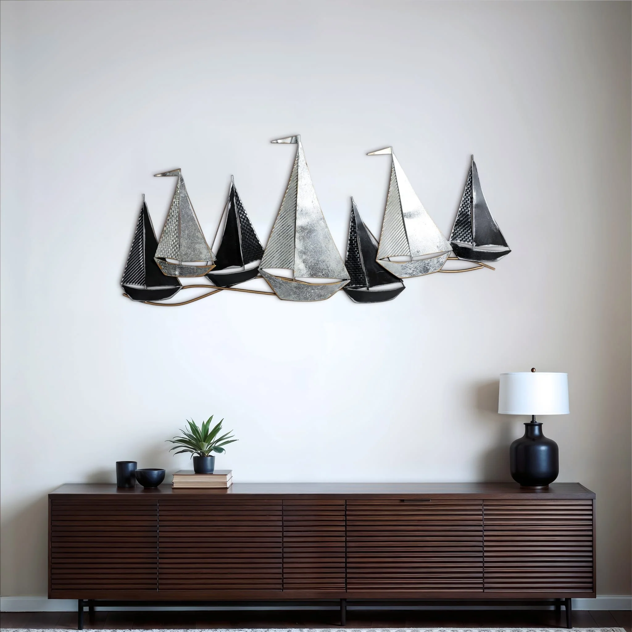 Metal 50" Sailboats, Multi Wb - Image 9