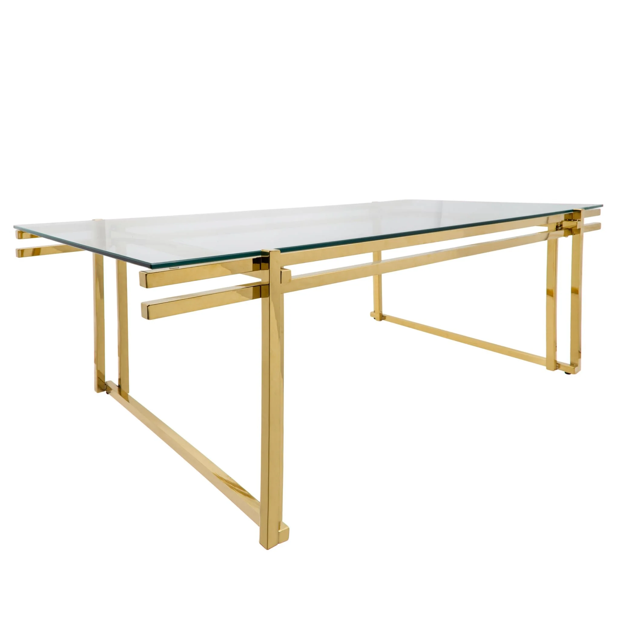 Metal 55" Coffee Table, Gold - Image 2