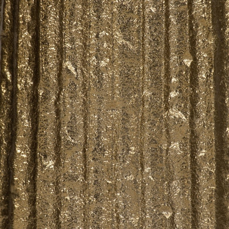 Metal, 58" Ribbed Floor Vase, Gold - Image 6