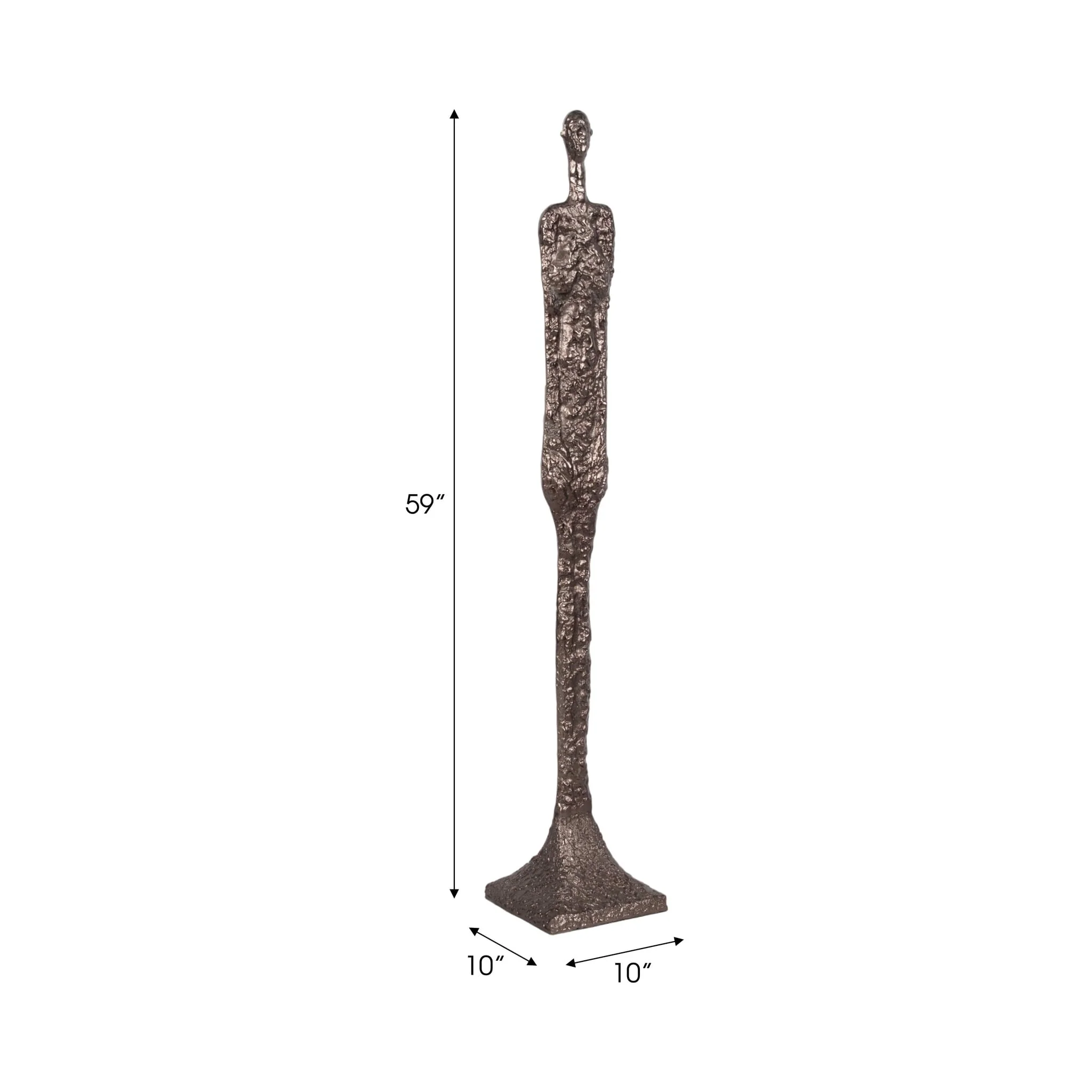 Metal, 59" Tribal Floor Sculpture, Bronze - Image 8